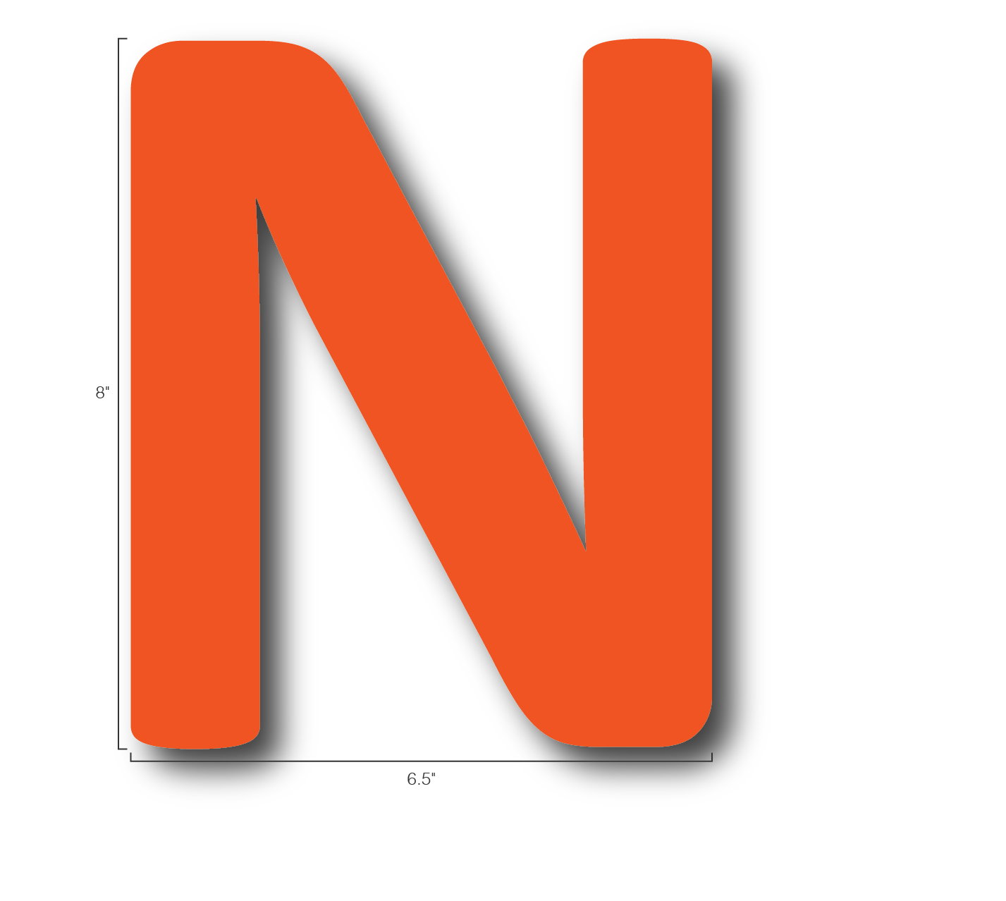 Alphabet Single Letters- N