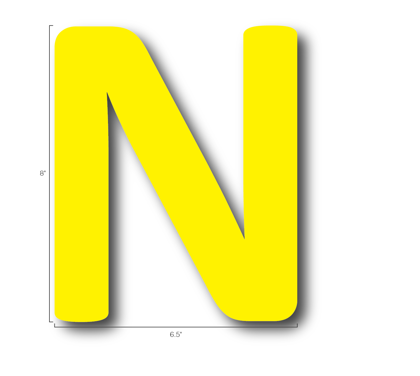 Alphabet Single Letters- N