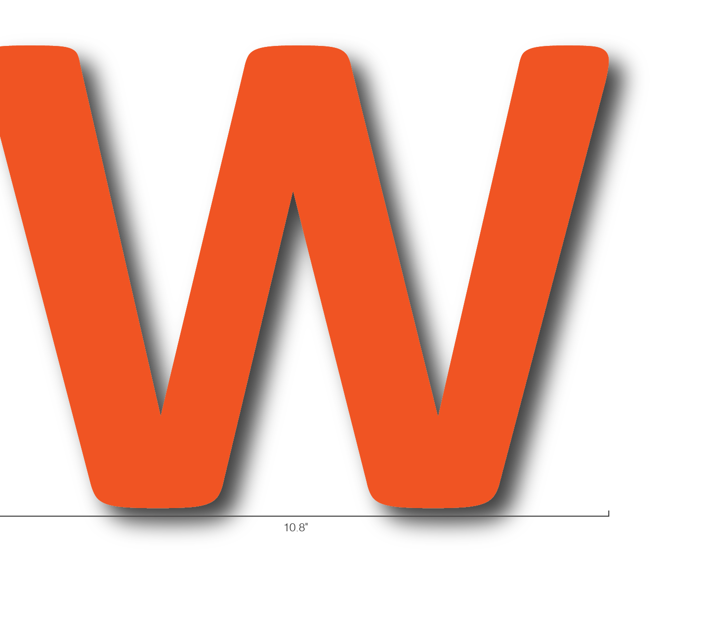 Alphabet Single Letters- W