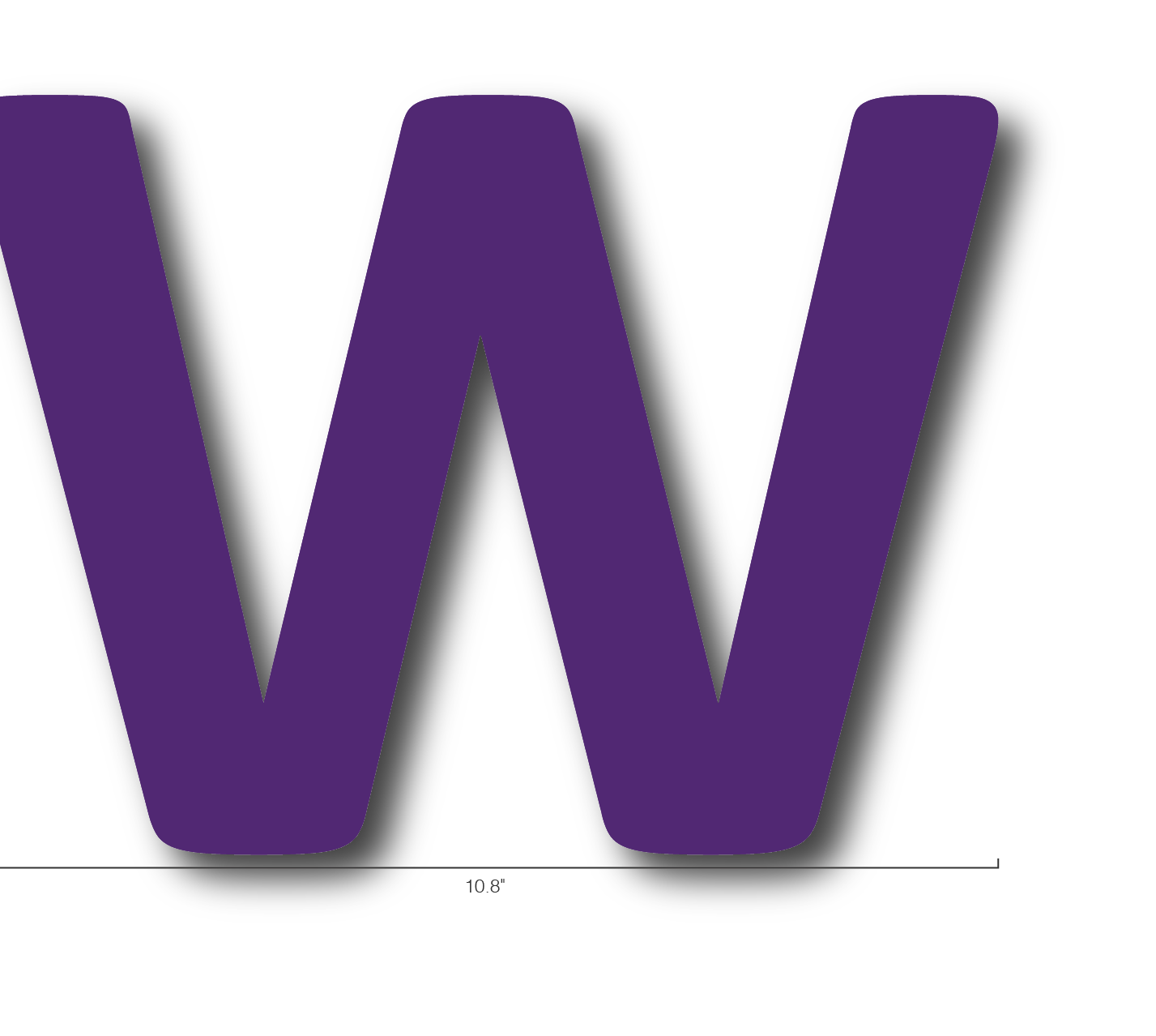 Alphabet Single Letters- W