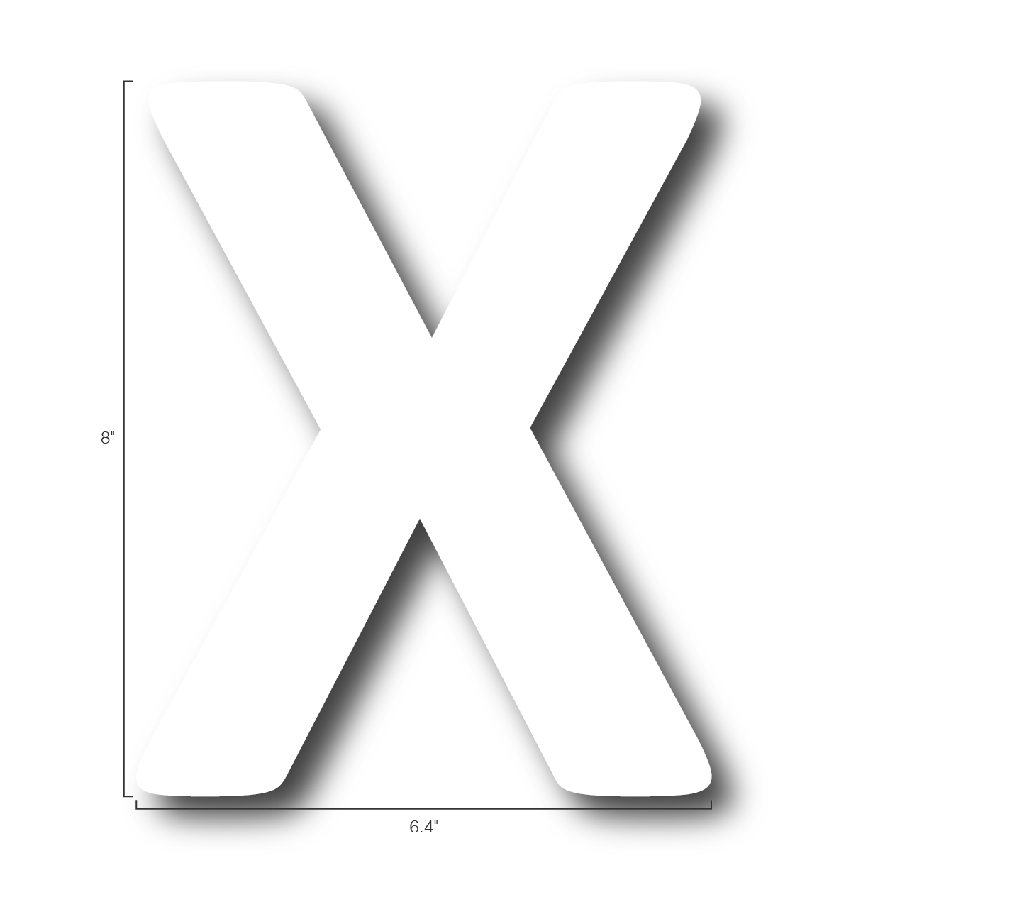 Alphabet Single Letters- X