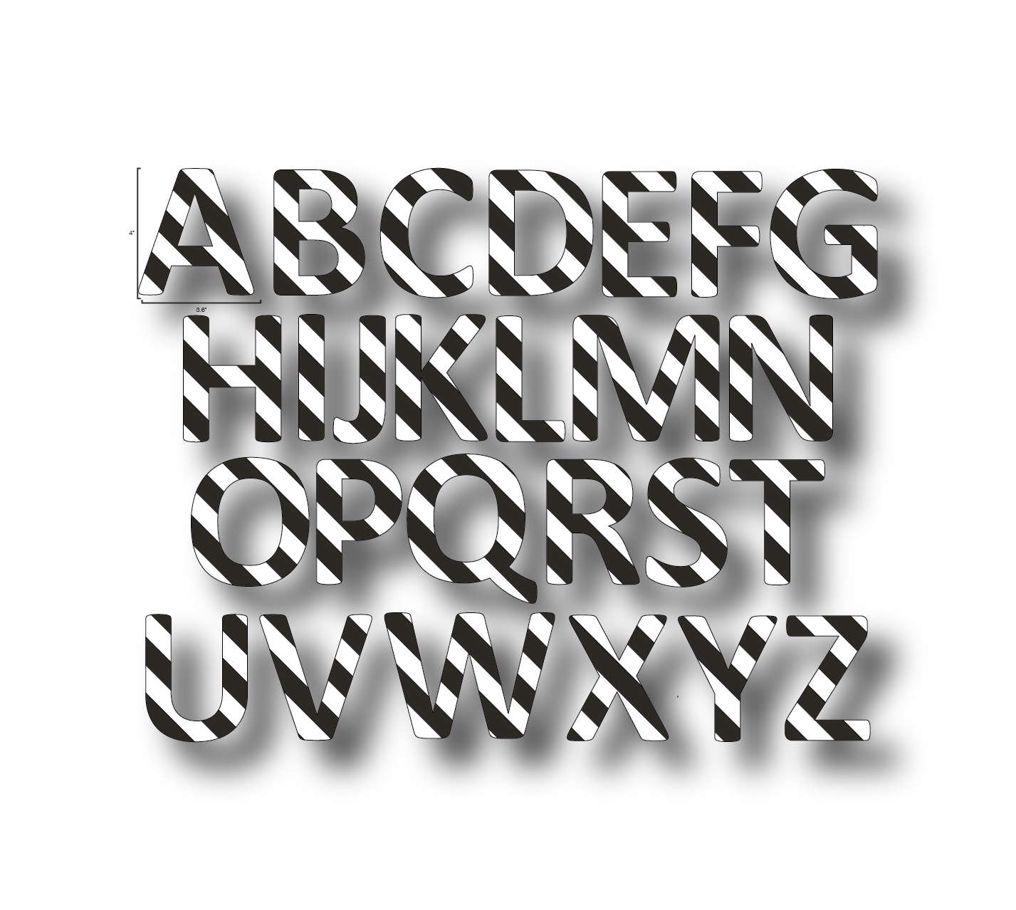 Alphabet Letters Full Set- Durable Matte Laminated Vinyl