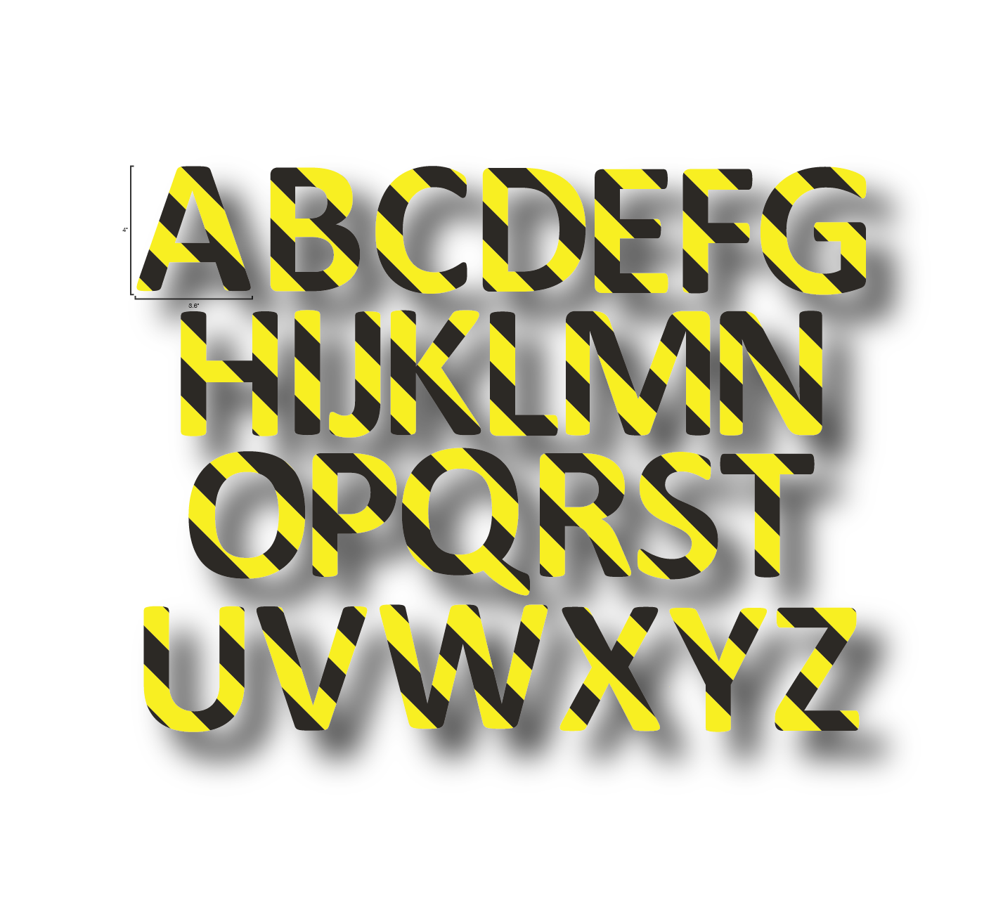 Alphabet Letters Full Set- Durable Matte Laminated Vinyl