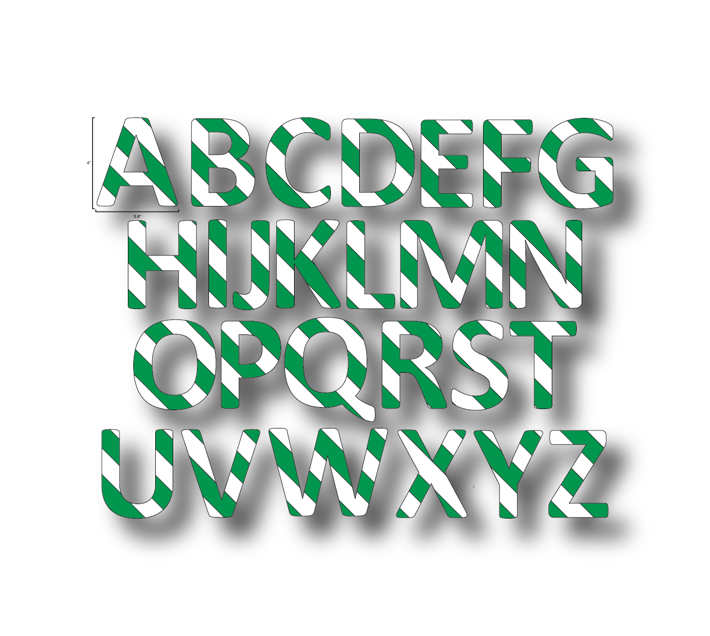 Alphabet Letters Full Set- Durable Matte Laminated Vinyl
