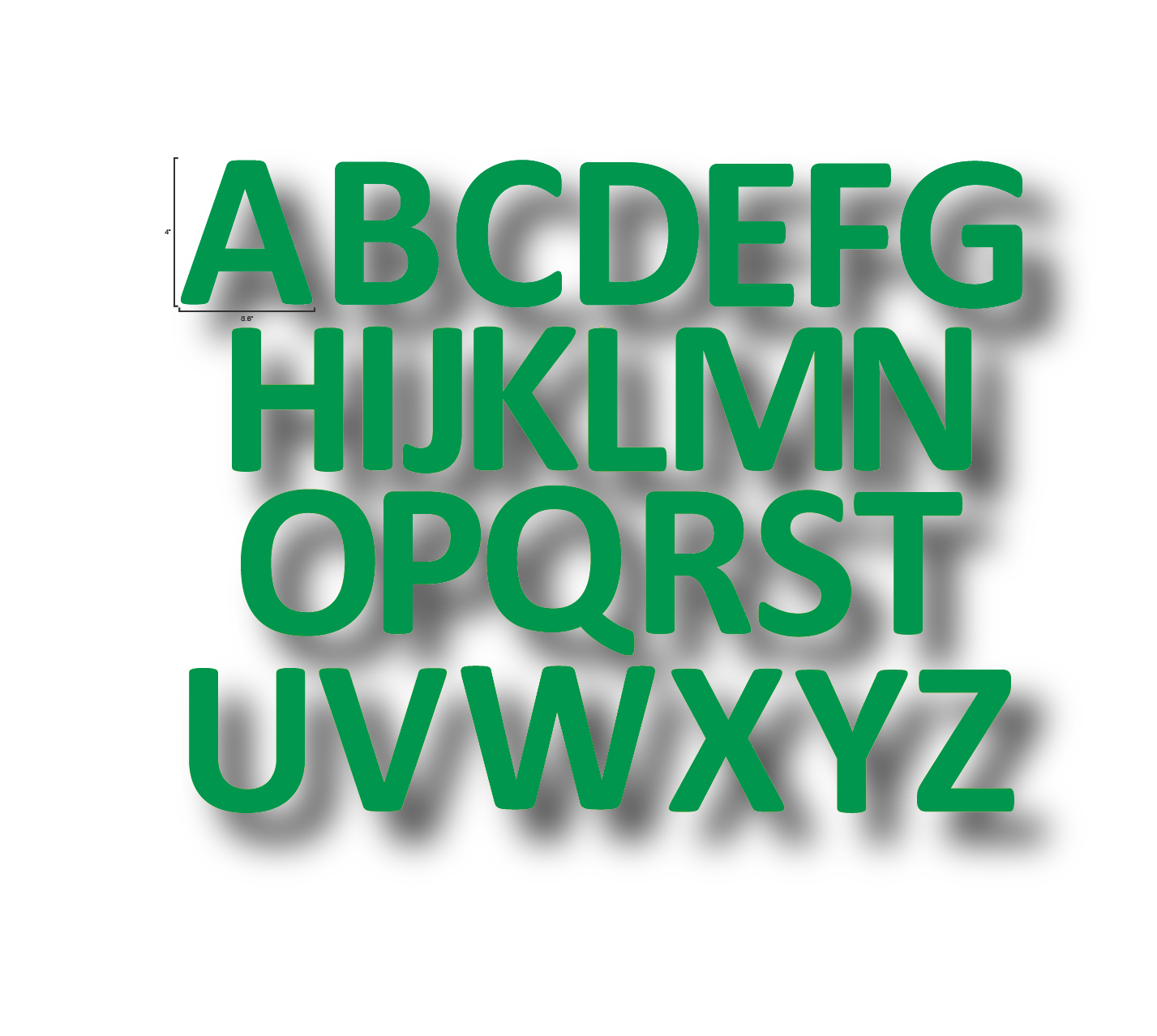 Alphabet Letters Full Set- Durable Matte Laminated Vinyl