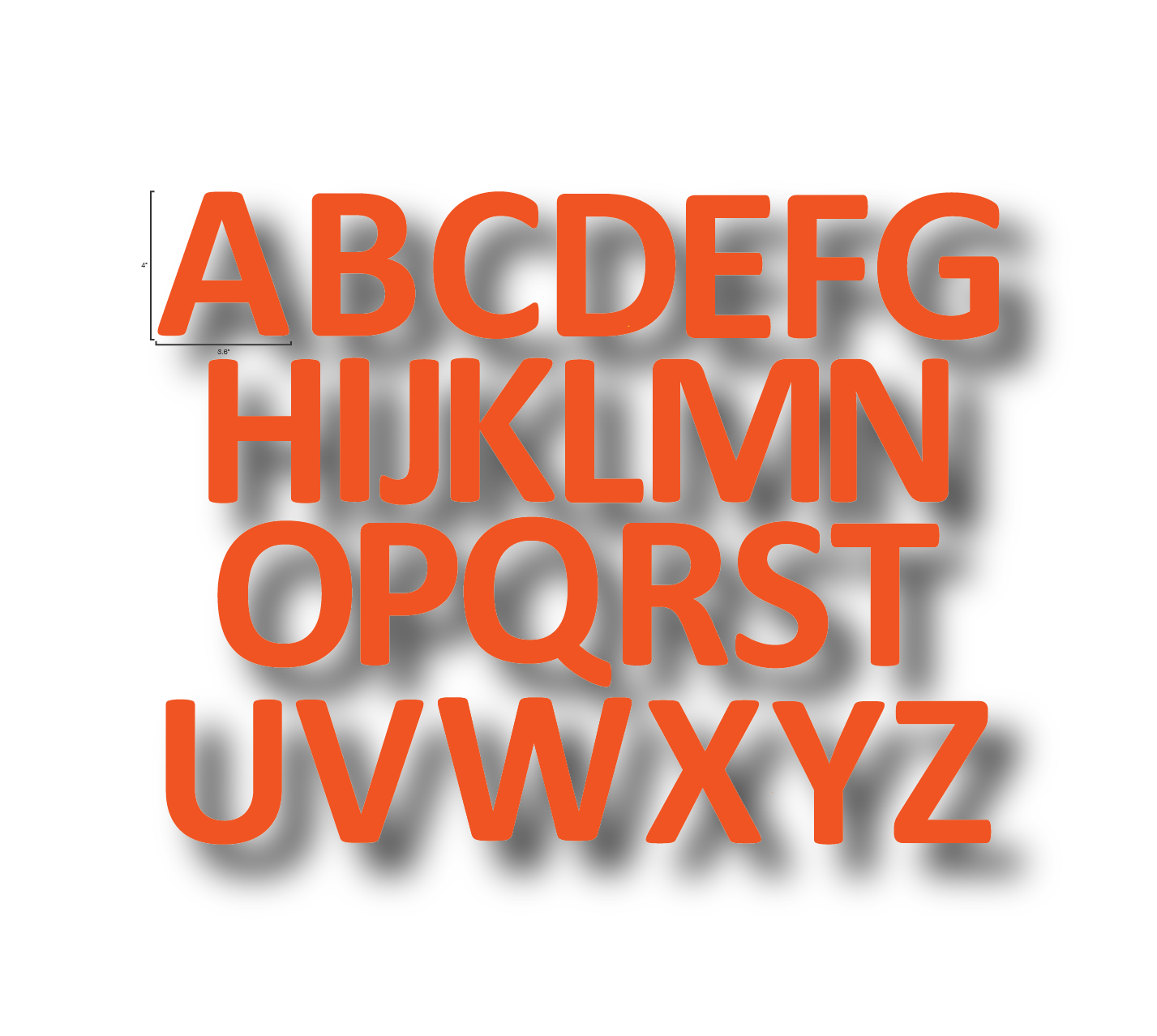 Alphabet Letters Full Set- Durable Matte Laminated Vinyl