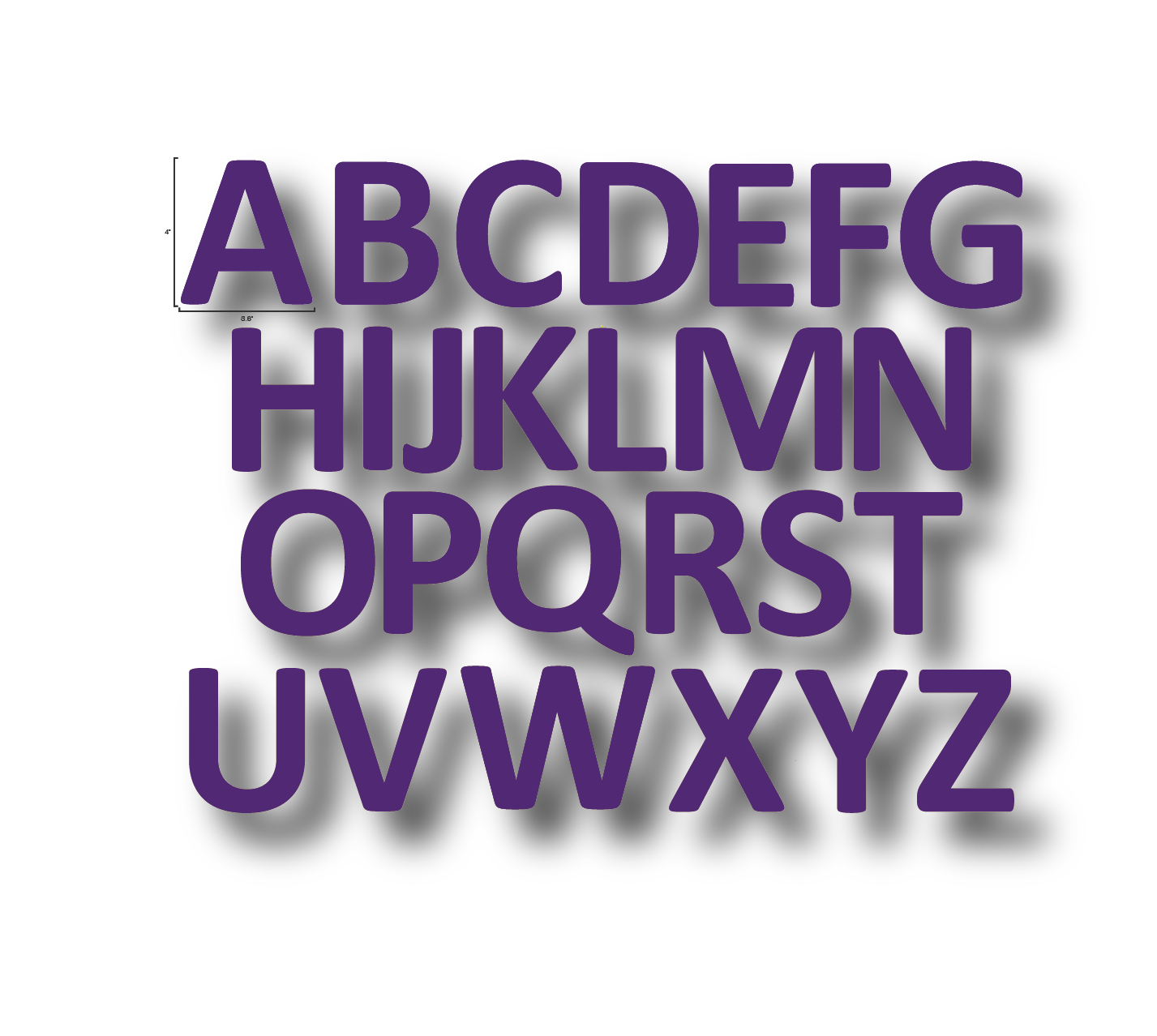 Alphabet Letters Full Set- Durable Matte Laminated Vinyl