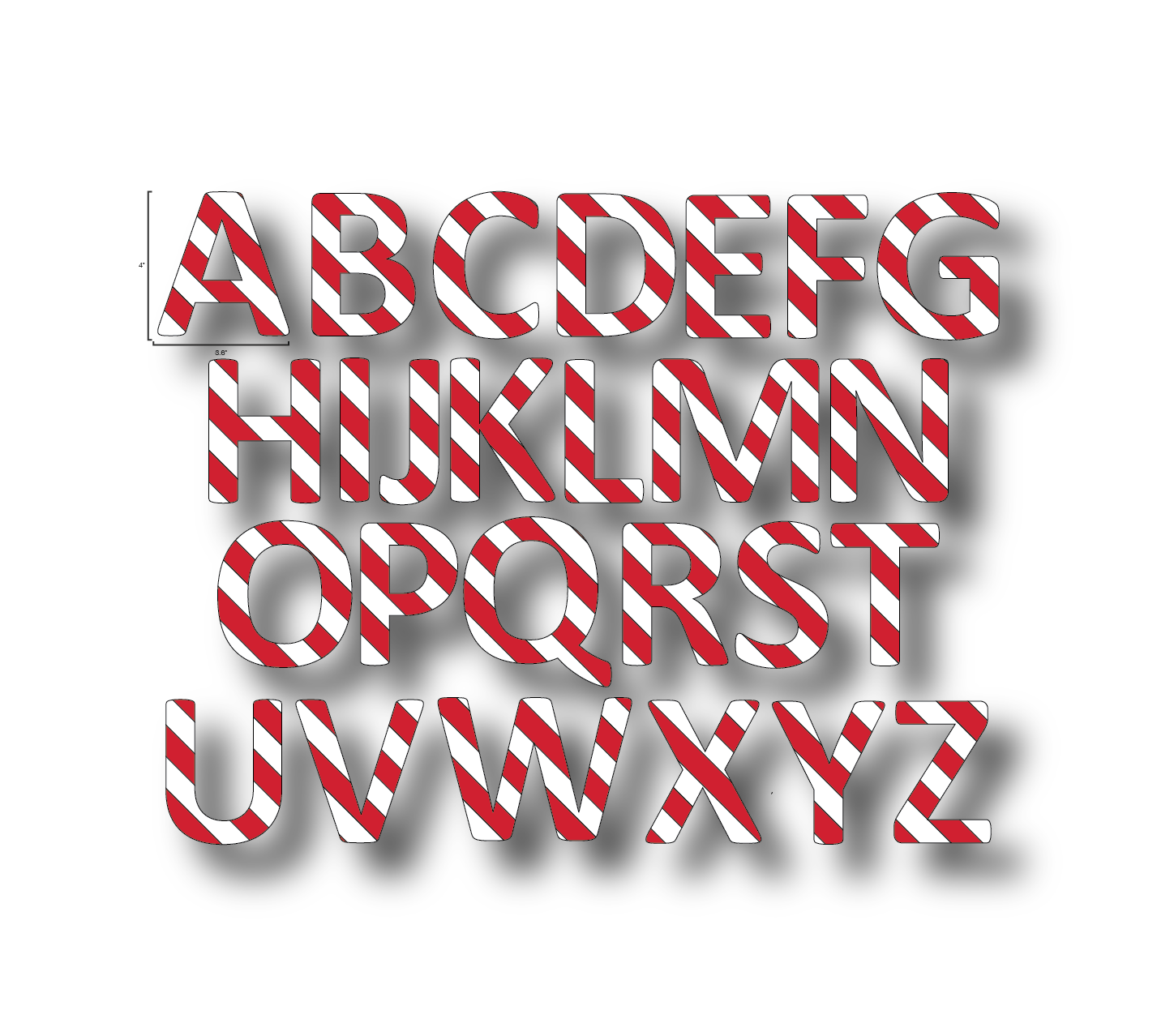 Alphabet Letters Full Set- Durable Matte Laminated Vinyl