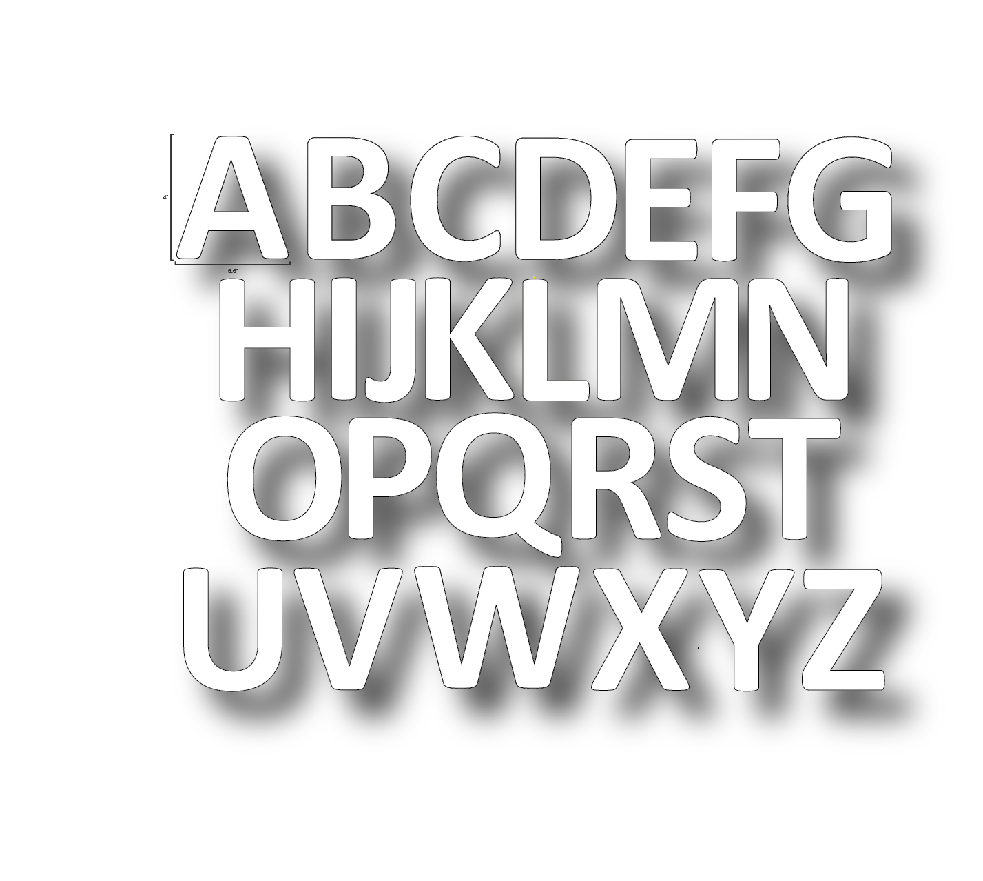 Alphabet Letters Full Set- Durable Matte Laminated Vinyl