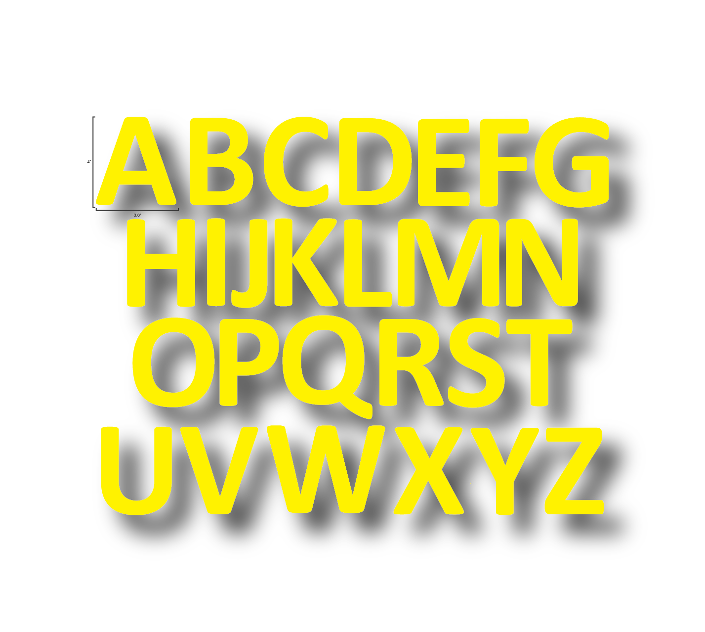 Alphabet Letters Full Set- Durable Matte Laminated Vinyl