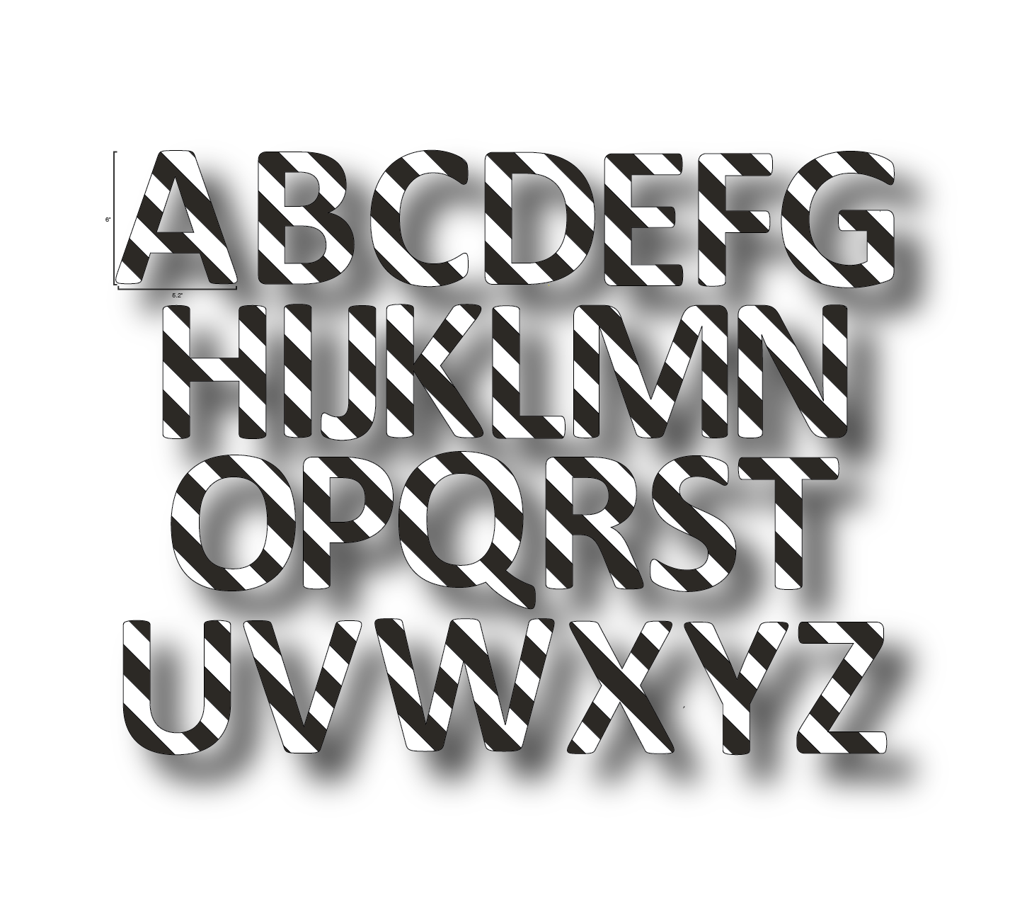 Alphabet Letters Full Set- Durable Matte Laminated Vinyl