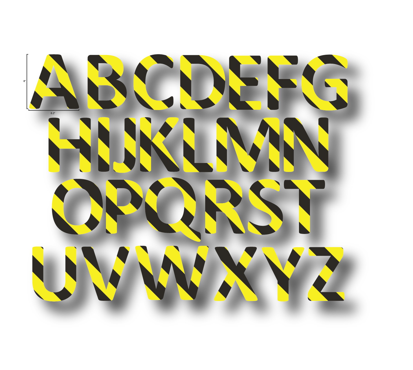 Alphabet Letters Full Set- Durable Matte Laminated Vinyl