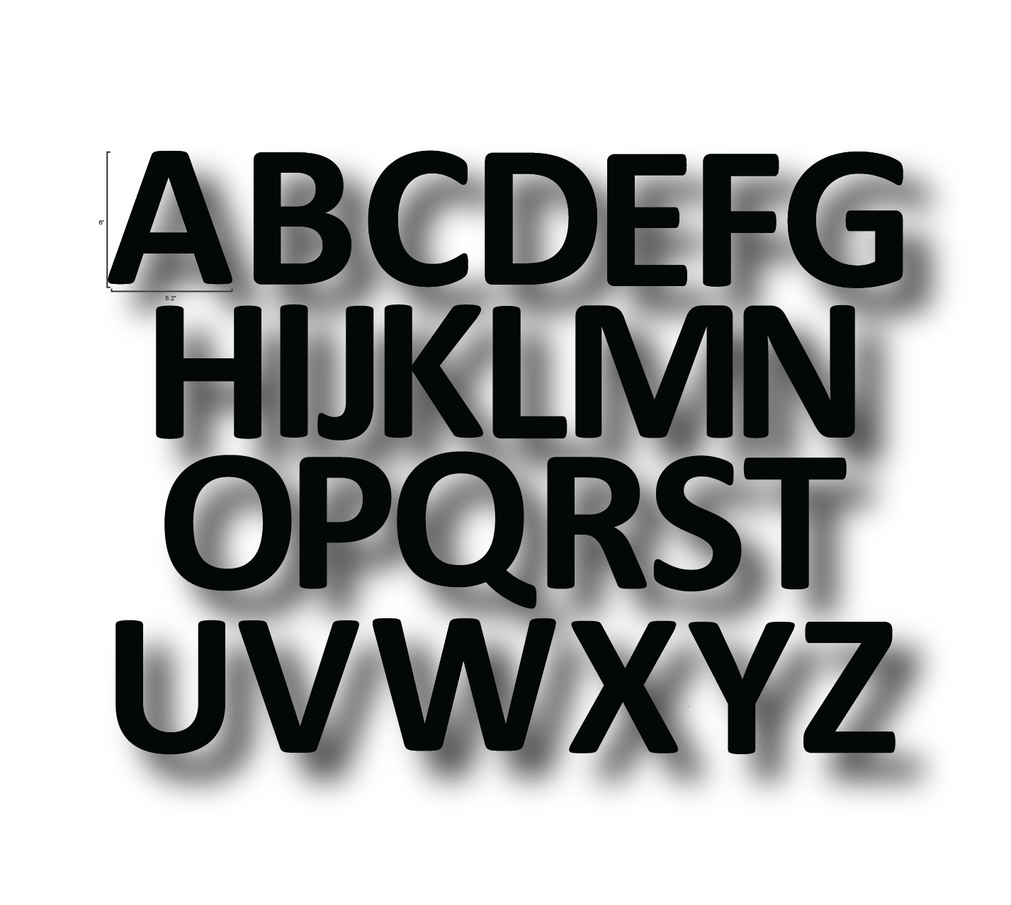 Alphabet Letters Full Set- Durable Matte Laminated Vinyl