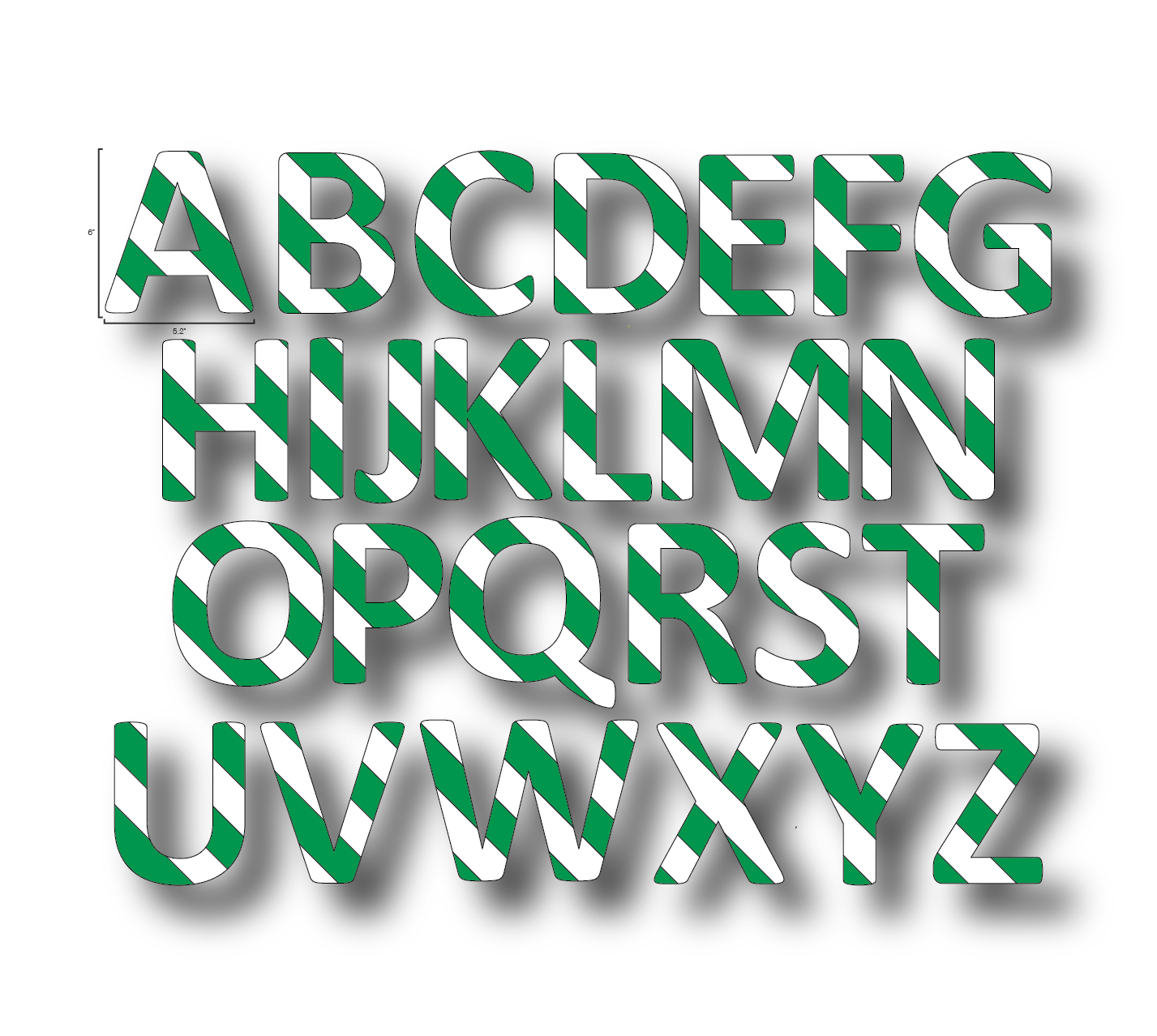 Alphabet Letters Full Set- Durable Matte Laminated Vinyl