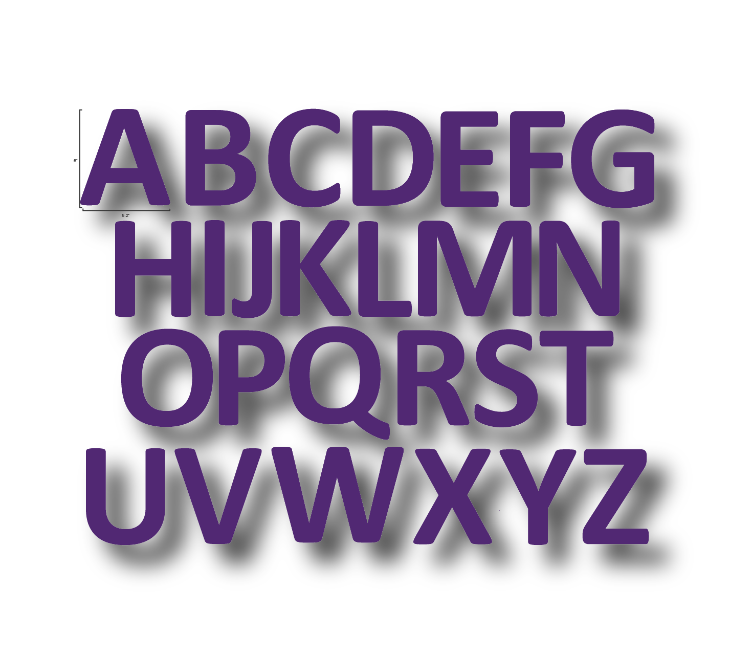 Alphabet Letters Full Set- Durable Matte Laminated Vinyl