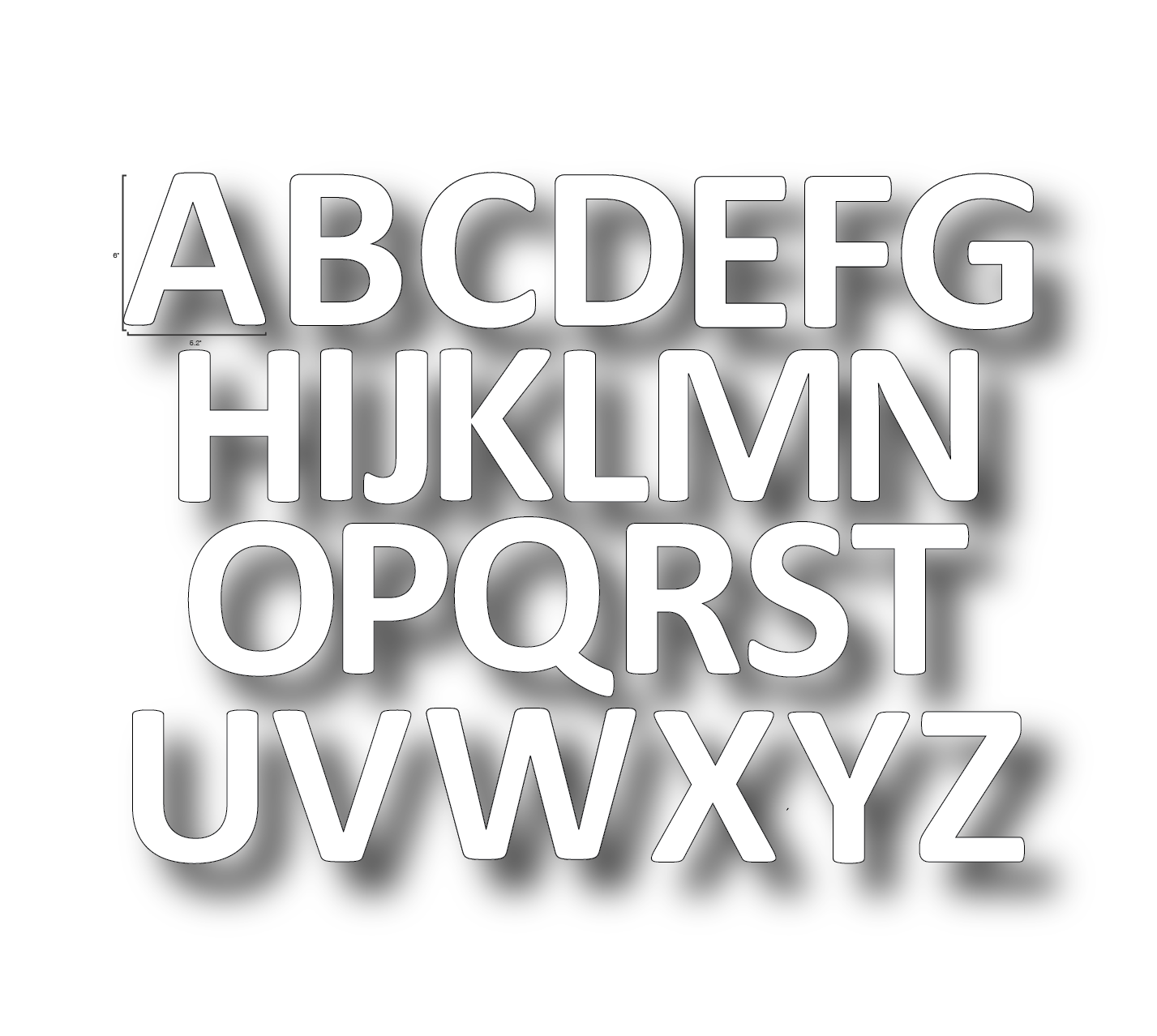 Alphabet Letters Full Set- Durable Matte Laminated Vinyl