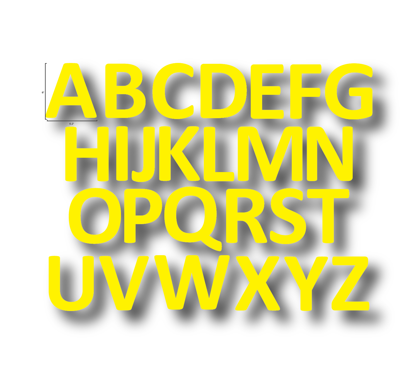 Alphabet Letters Full Set- Durable Matte Laminated Vinyl