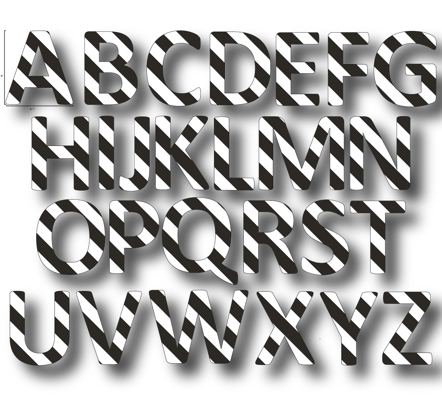 Alphabet Letters Full Set- Durable Matte Laminated Vinyl