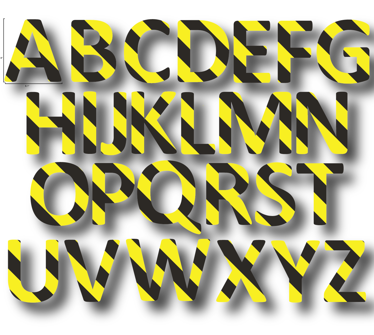 Alphabet Letters Full Set- Durable Matte Laminated Vinyl