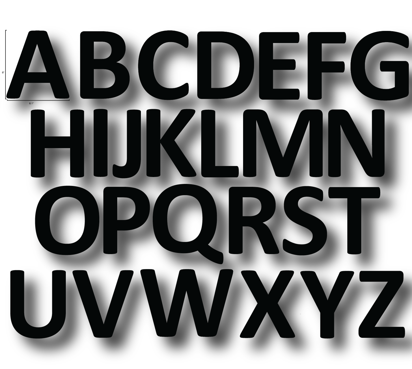 Alphabet Letters Full Set- Durable Matte Laminated Vinyl