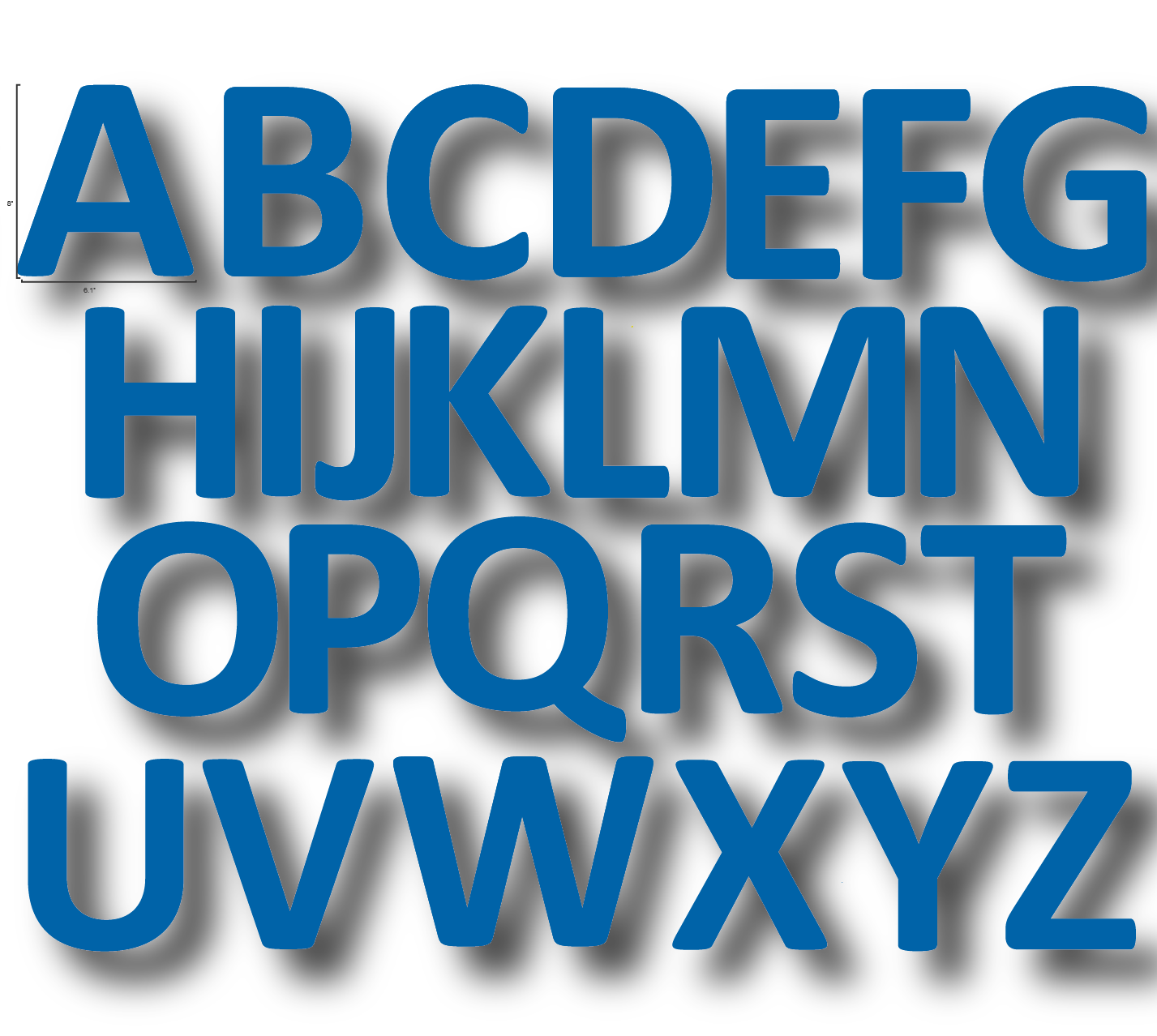 Alphabet Letters Full Set- Durable Matte Laminated Vinyl