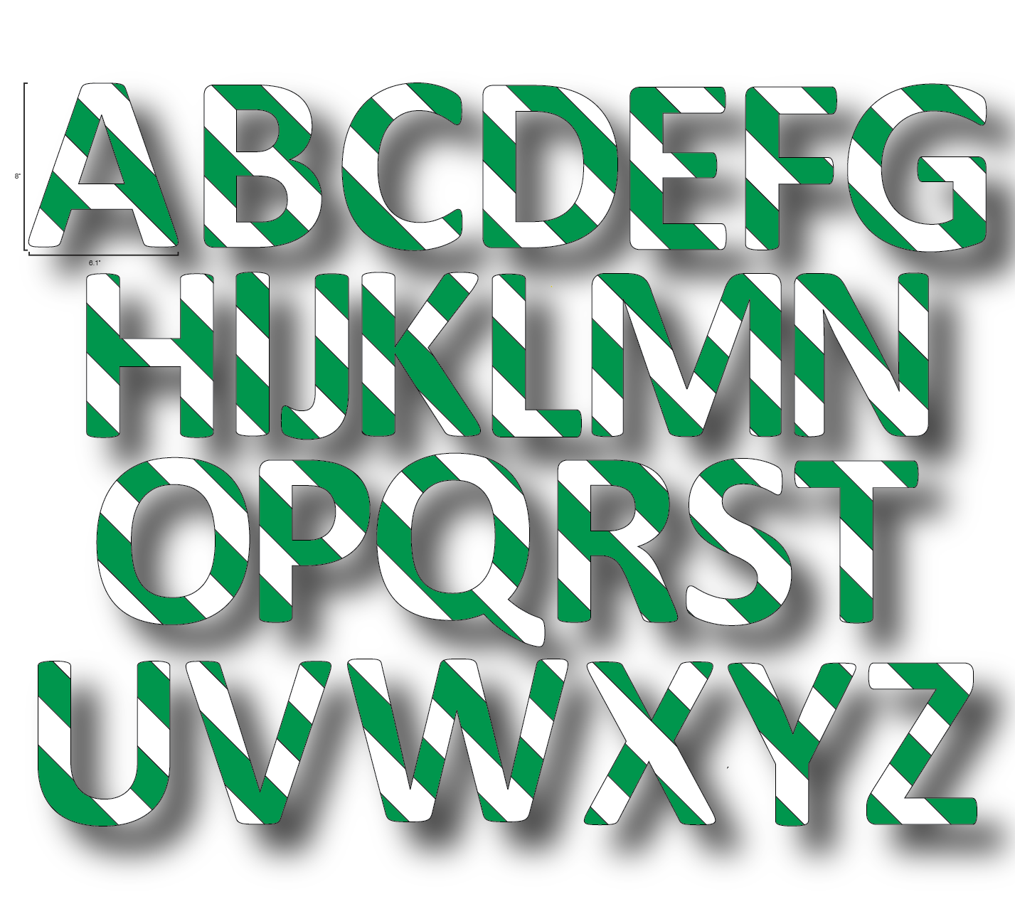 Alphabet Letters Full Set- Durable Matte Laminated Vinyl
