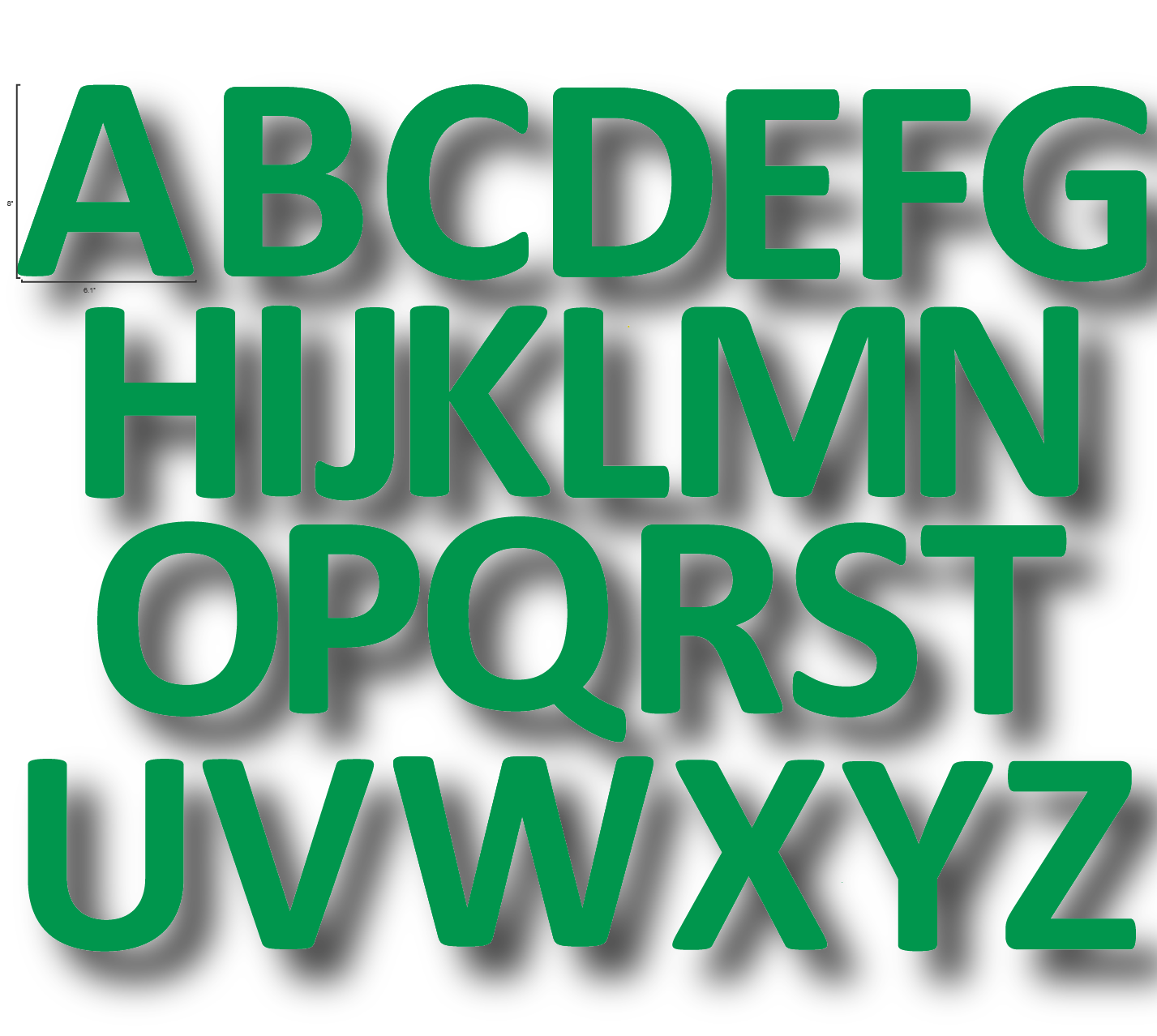 Alphabet Letters Full Set- Durable Matte Laminated Vinyl