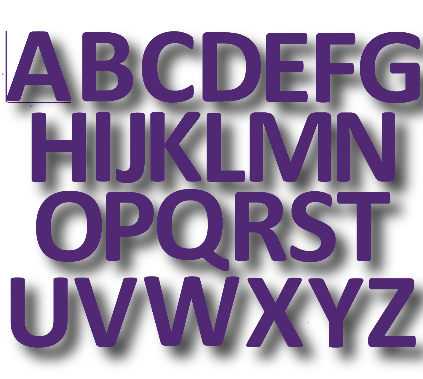 Alphabet Letters Full Set- Durable Matte Laminated Vinyl