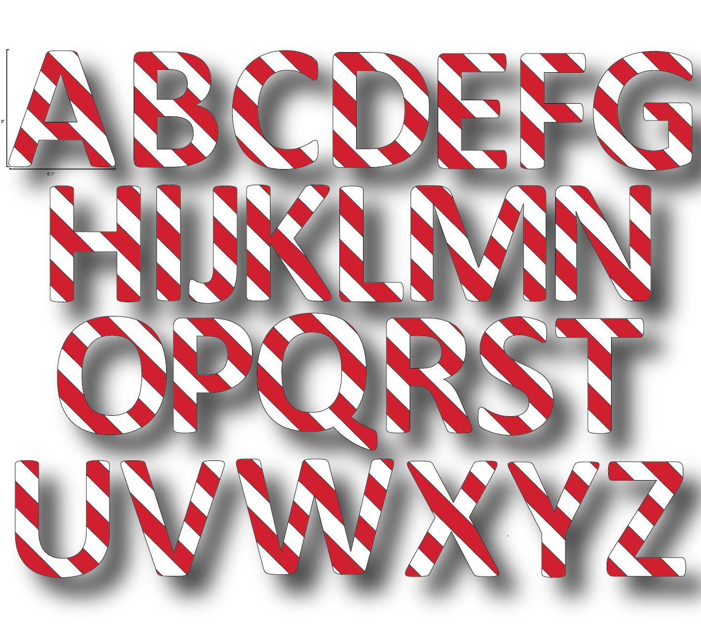 Alphabet Letters Full Set- Durable Matte Laminated Vinyl