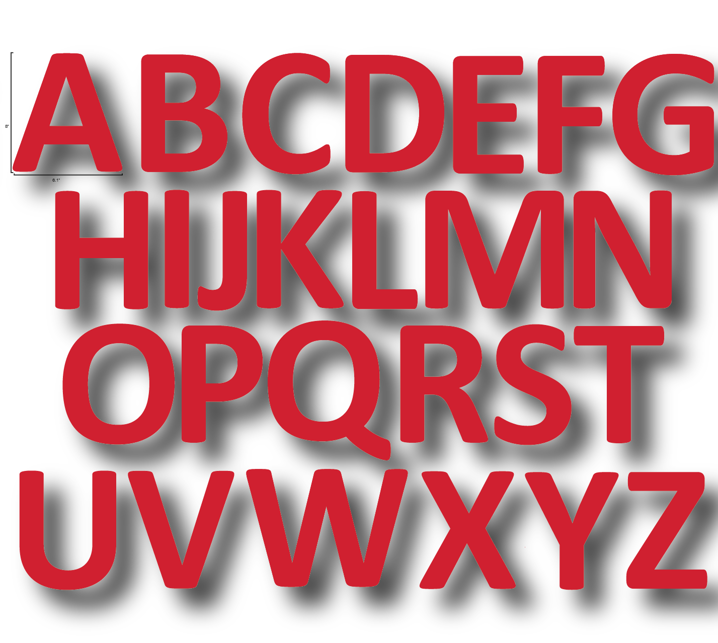 Alphabet Letters Full Set- Durable Matte Laminated Vinyl