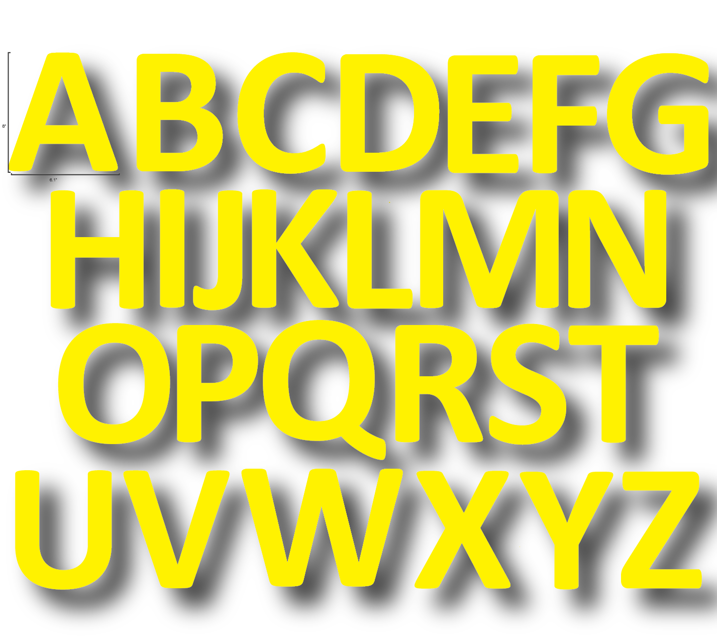 Alphabet Letters Full Set- Durable Matte Laminated Vinyl