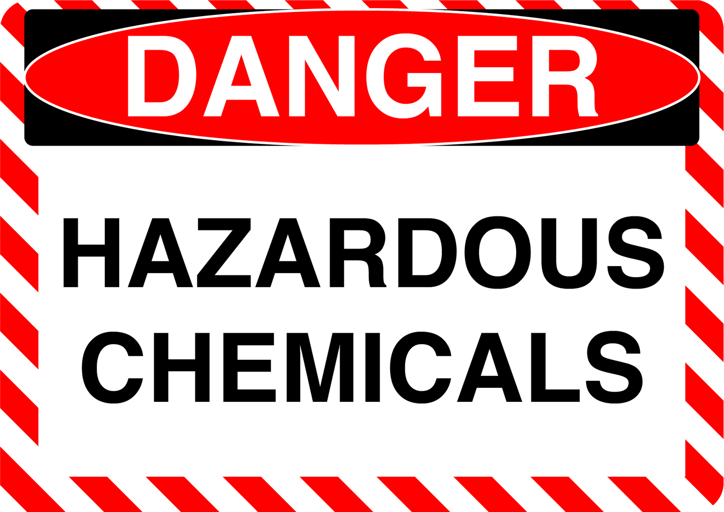 Danger "Hazardous Chemicals" Version 2, Durable Matte Laminated Vinyl Floor Sign- Various Sizes Available