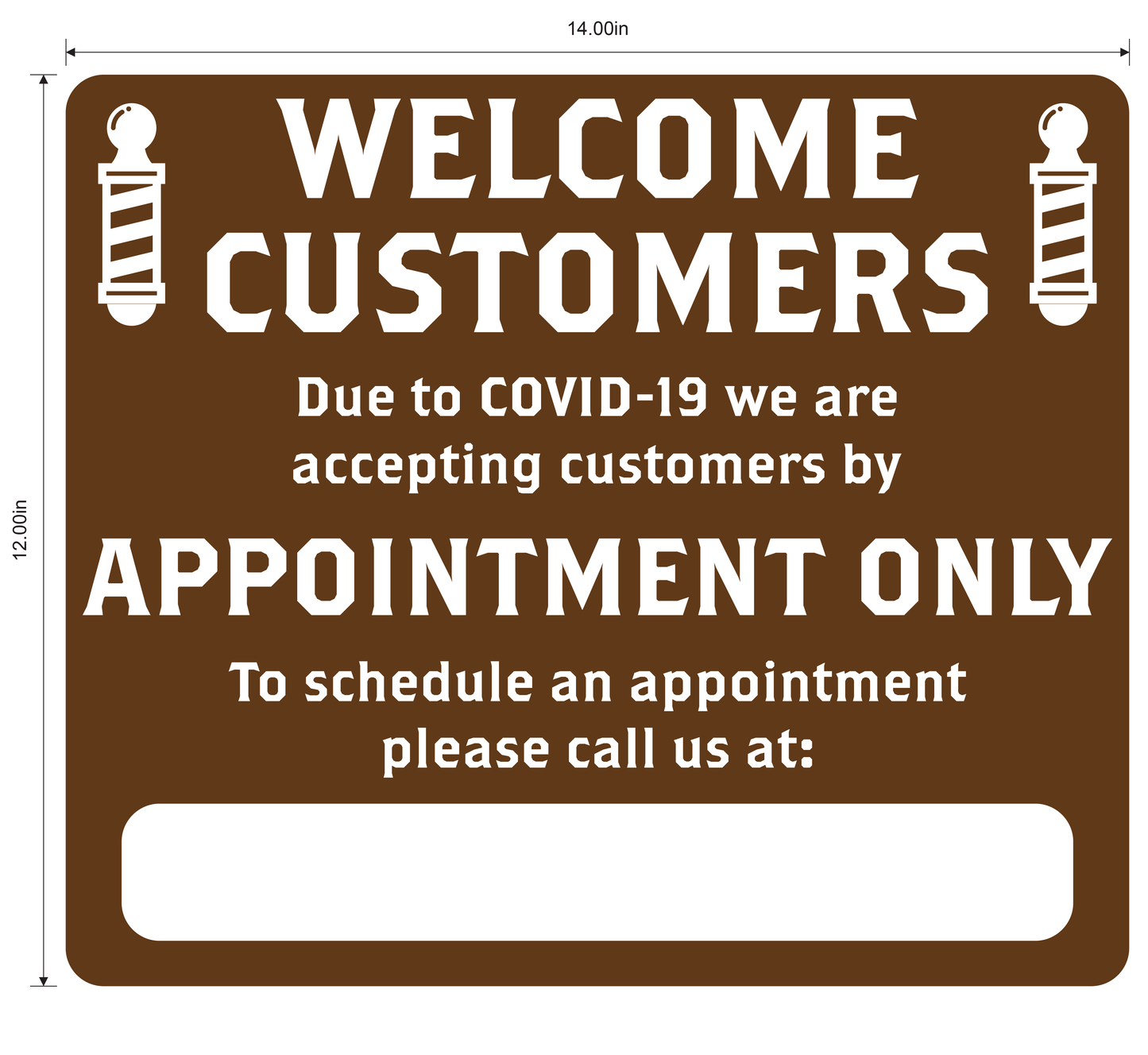 Barber Shop "By Appointment Only" Adhesive Durable Vinyl Decal- Various Colors Available- 14x12”