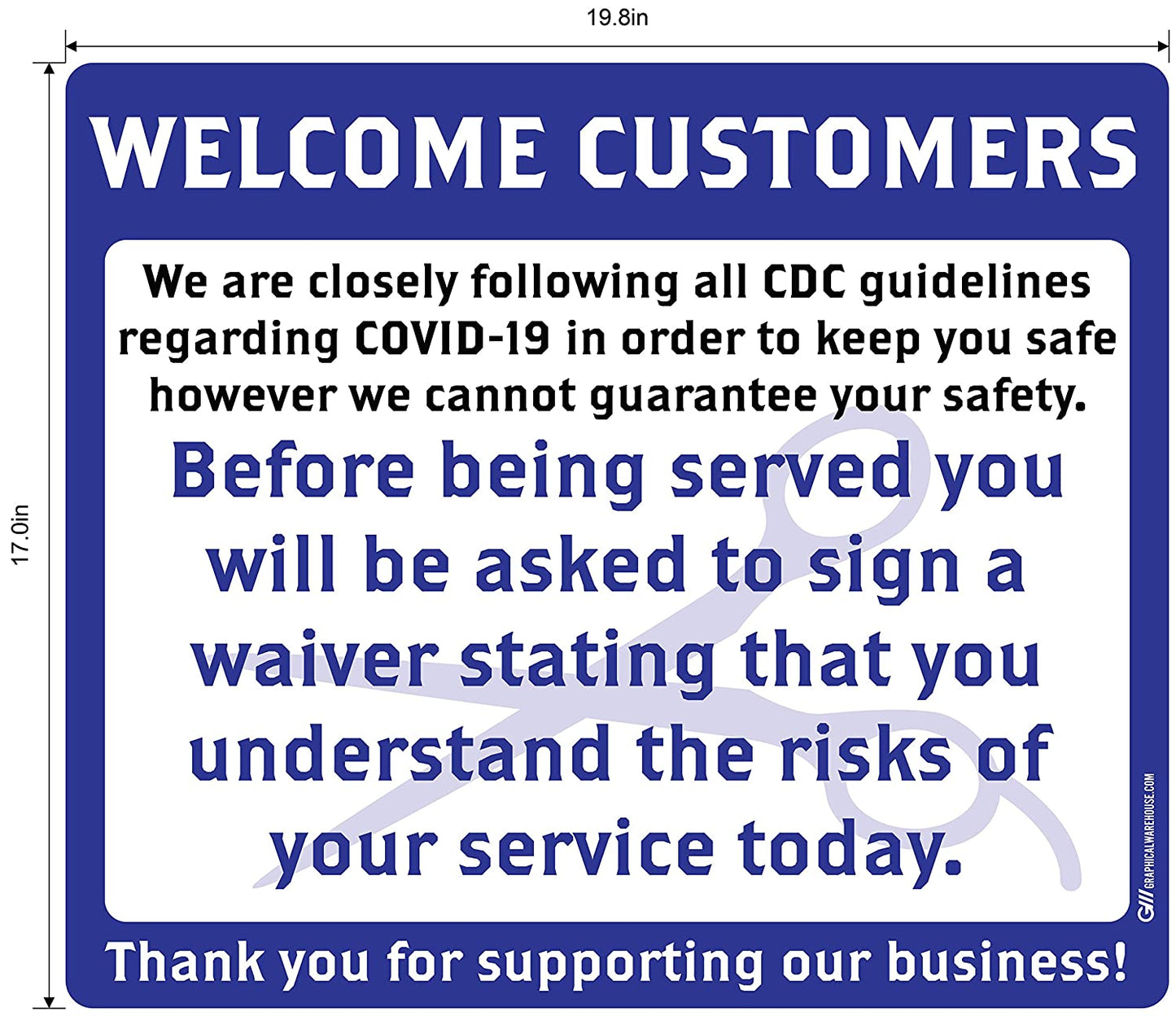 Barber Shop "Sign a Waiver" Adhesive Durable Vinyl Decal- Various Sizes/Colors Available