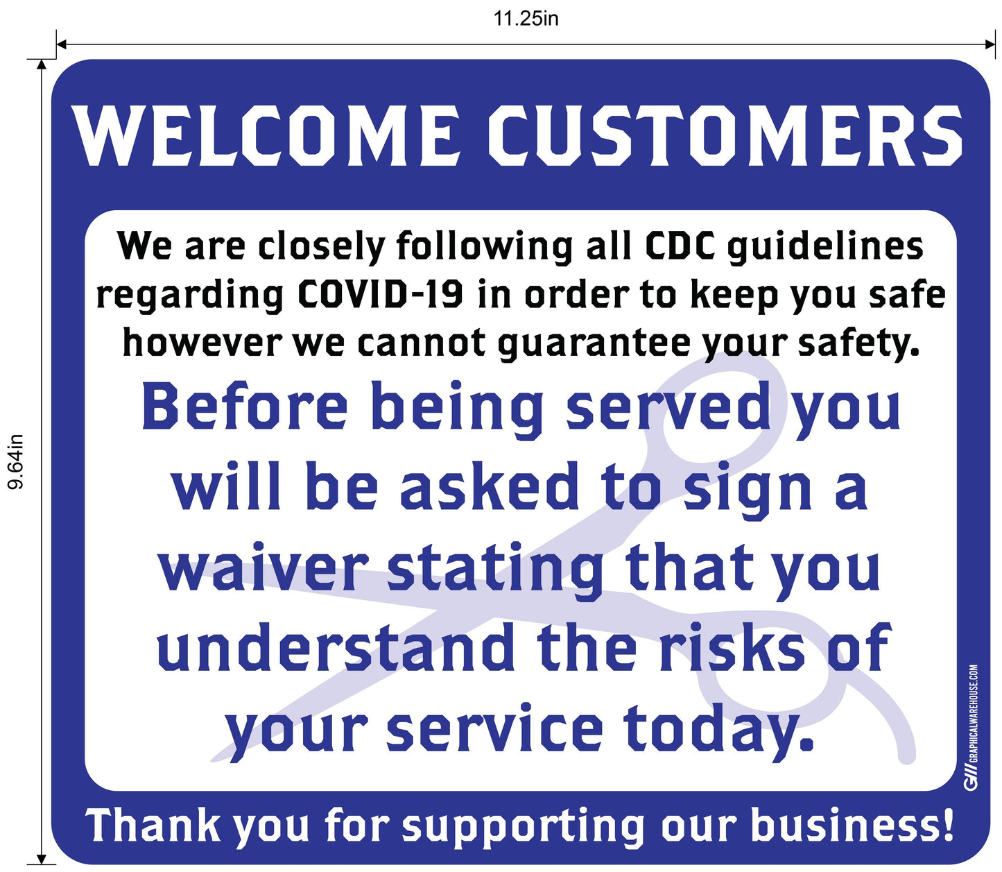 Barber Shop "Sign a Waiver" Adhesive Durable Vinyl Decal- Various Sizes/Colors Available