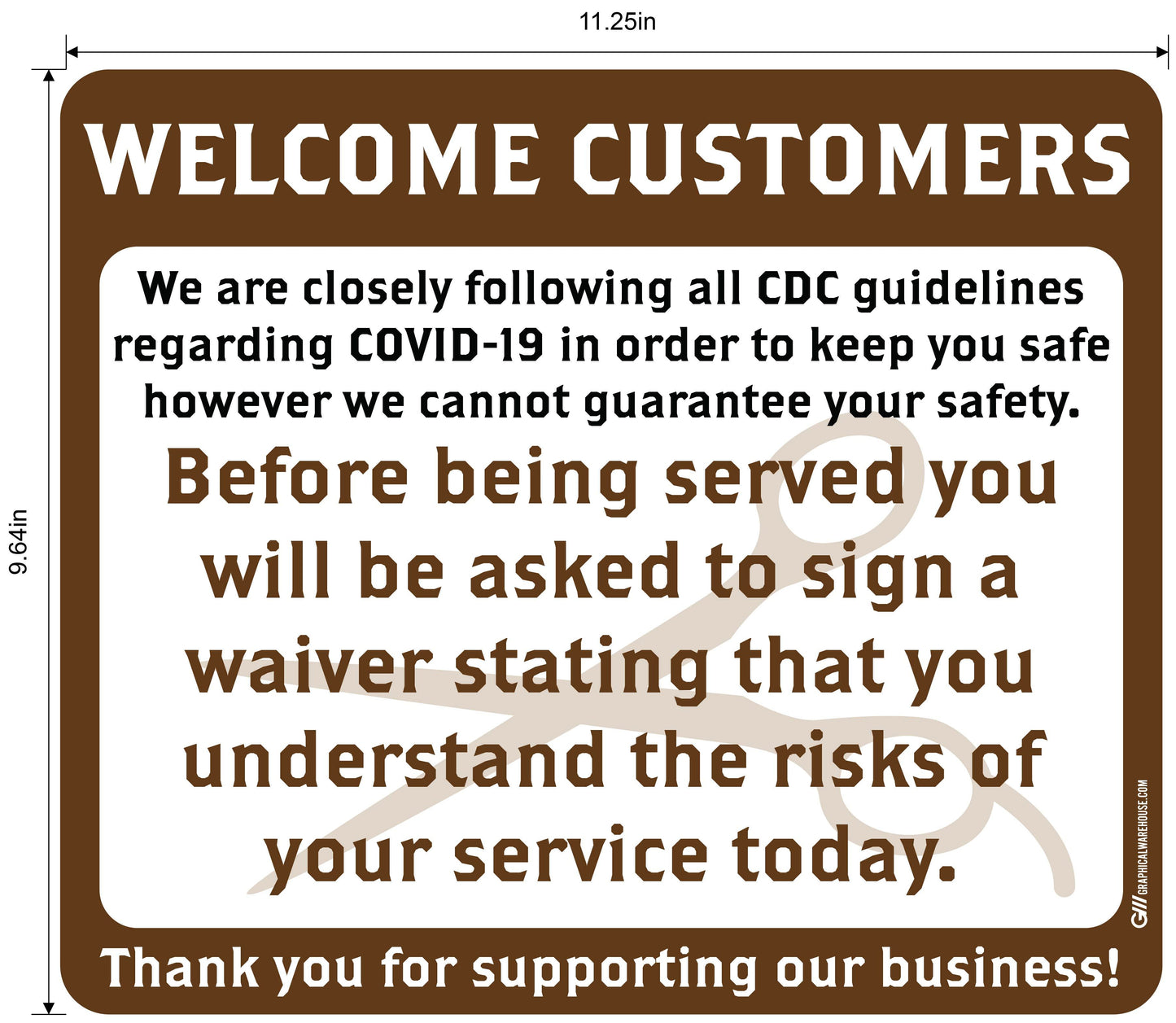 Barber Shop "Sign a Waiver" Adhesive Durable Vinyl Decal- Various Sizes/Colors Available