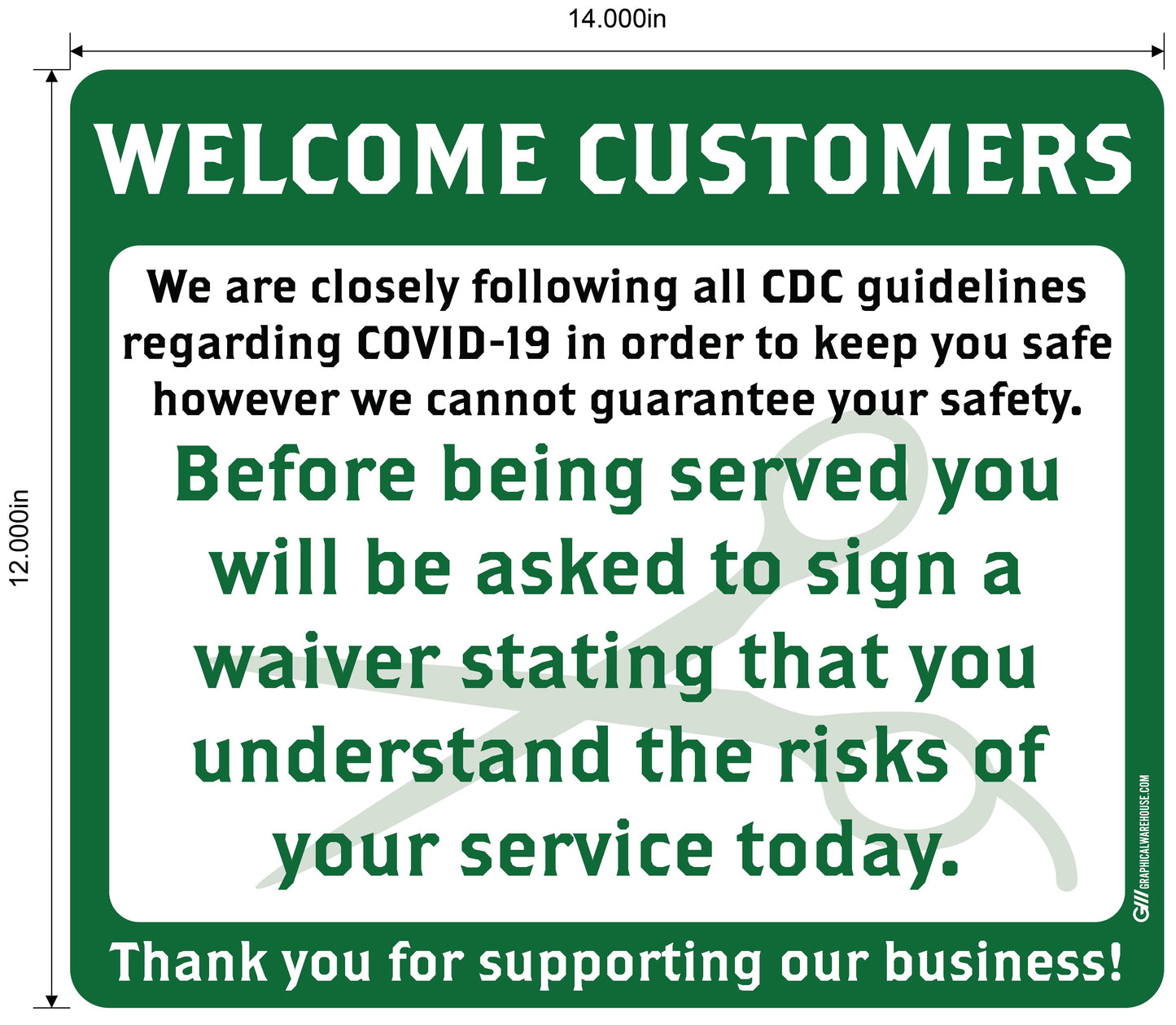 Barber Shop "Sign a Waiver" Adhesive Durable Vinyl Decal- Various Sizes/Colors Available