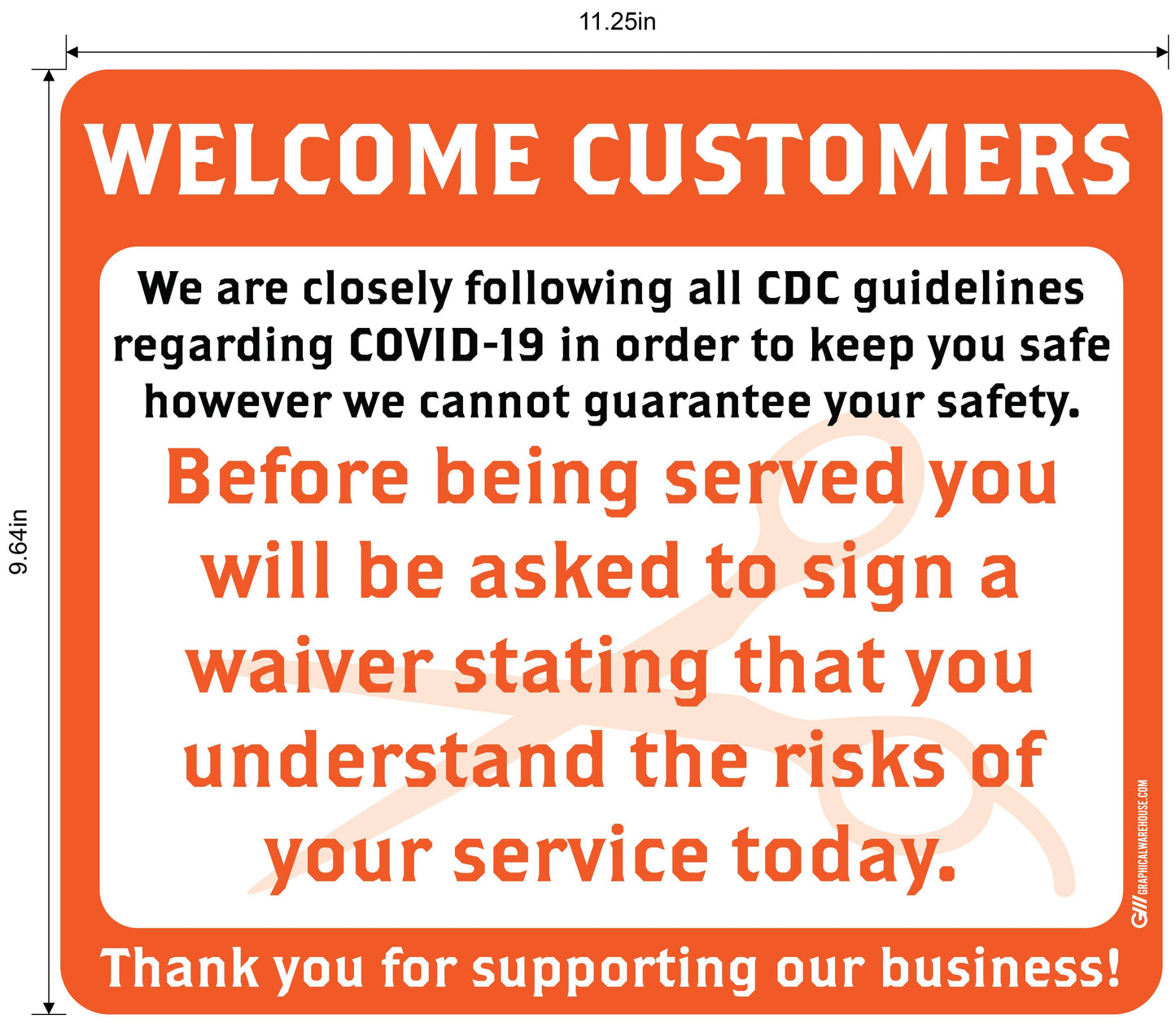 Barber Shop "Sign a Waiver" Adhesive Durable Vinyl Decal- Various Sizes/Colors Available