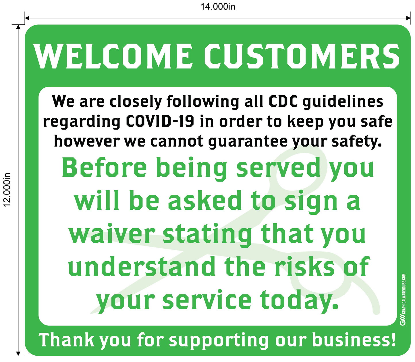 Barber Shop "Sign a Waiver" Adhesive Durable Vinyl Decal- Various Sizes/Colors Available