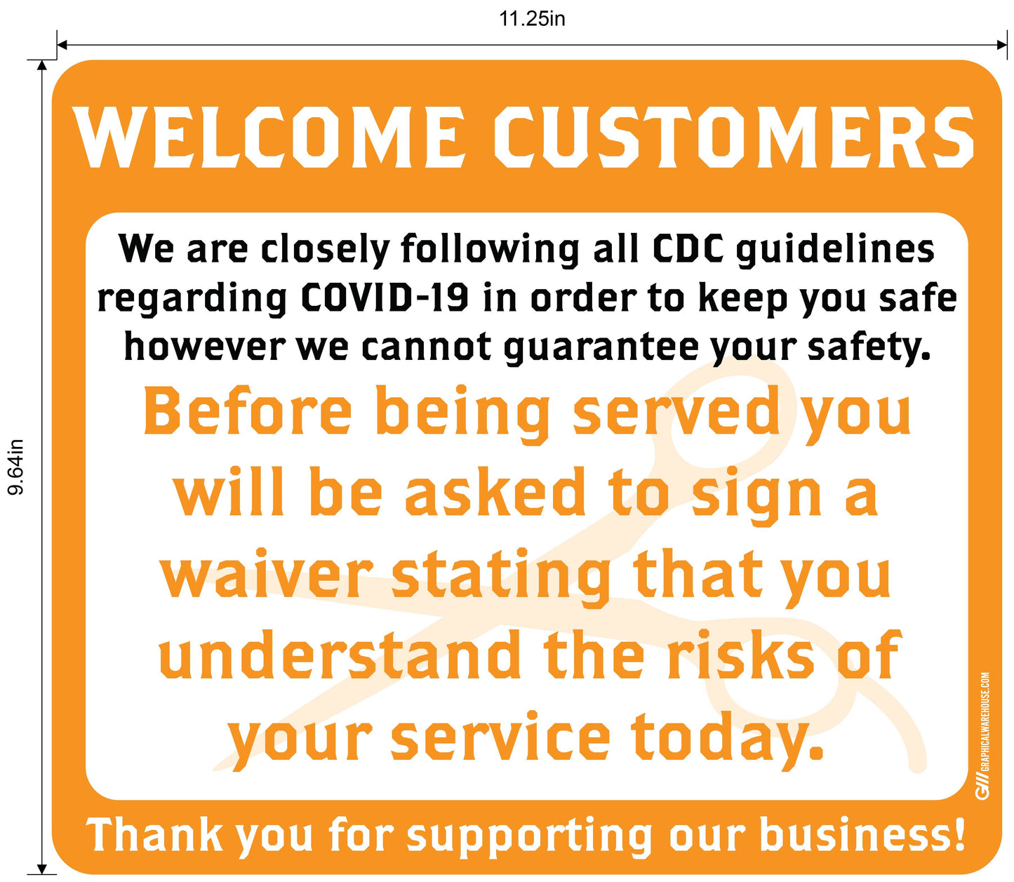 Barber Shop "Sign a Waiver" Adhesive Durable Vinyl Decal- Various Sizes/Colors Available