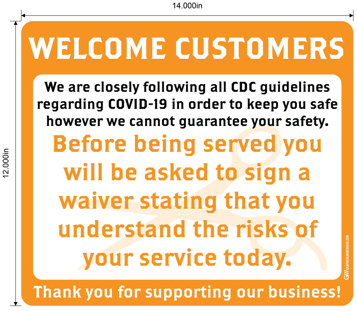 Barber Shop "Sign a Waiver" Adhesive Durable Vinyl Decal- Various Sizes/Colors Available
