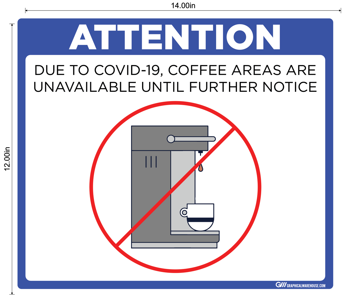 "Coffee Station Closed" Adhesive Durable Vinyl Decal- Various Sizes/Colors Available