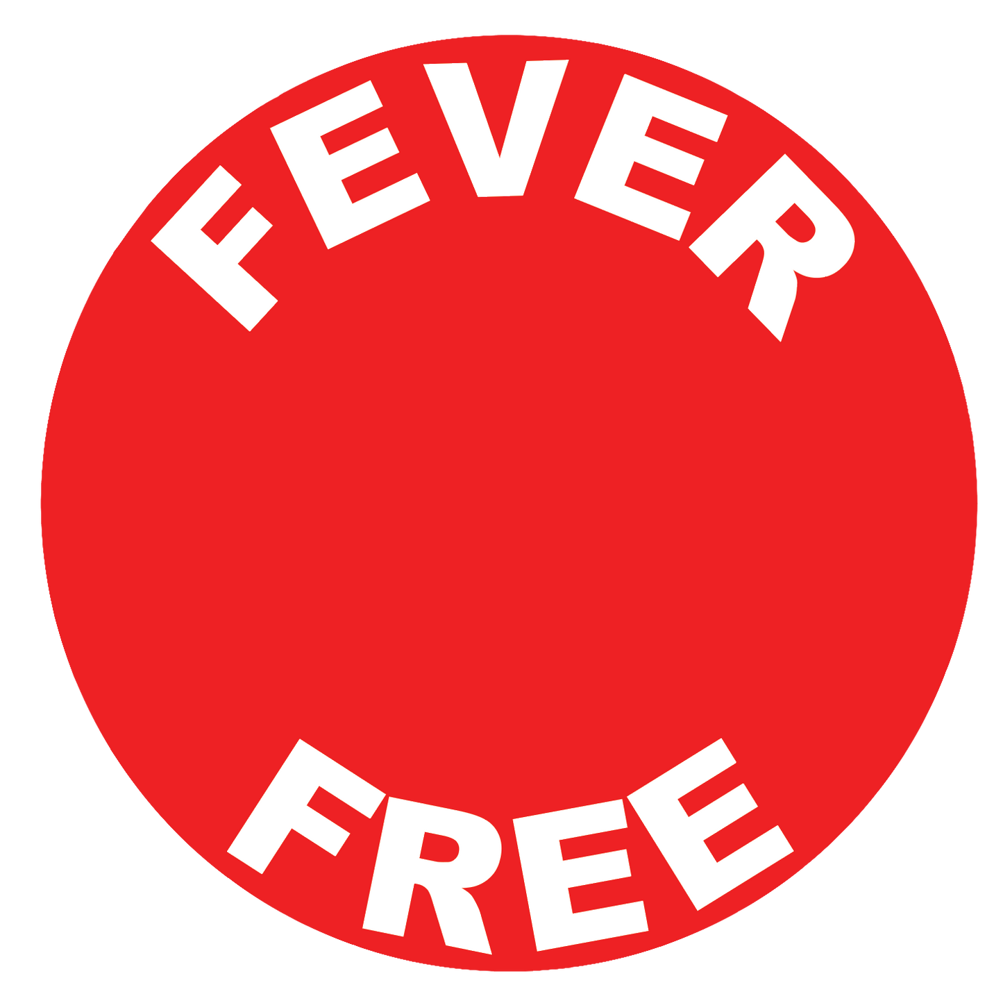 "Fever Free" Daily Temperature Screening, Temperature Check Point- Adhesive Durable Vinyl Sticker Pack- 1x1”