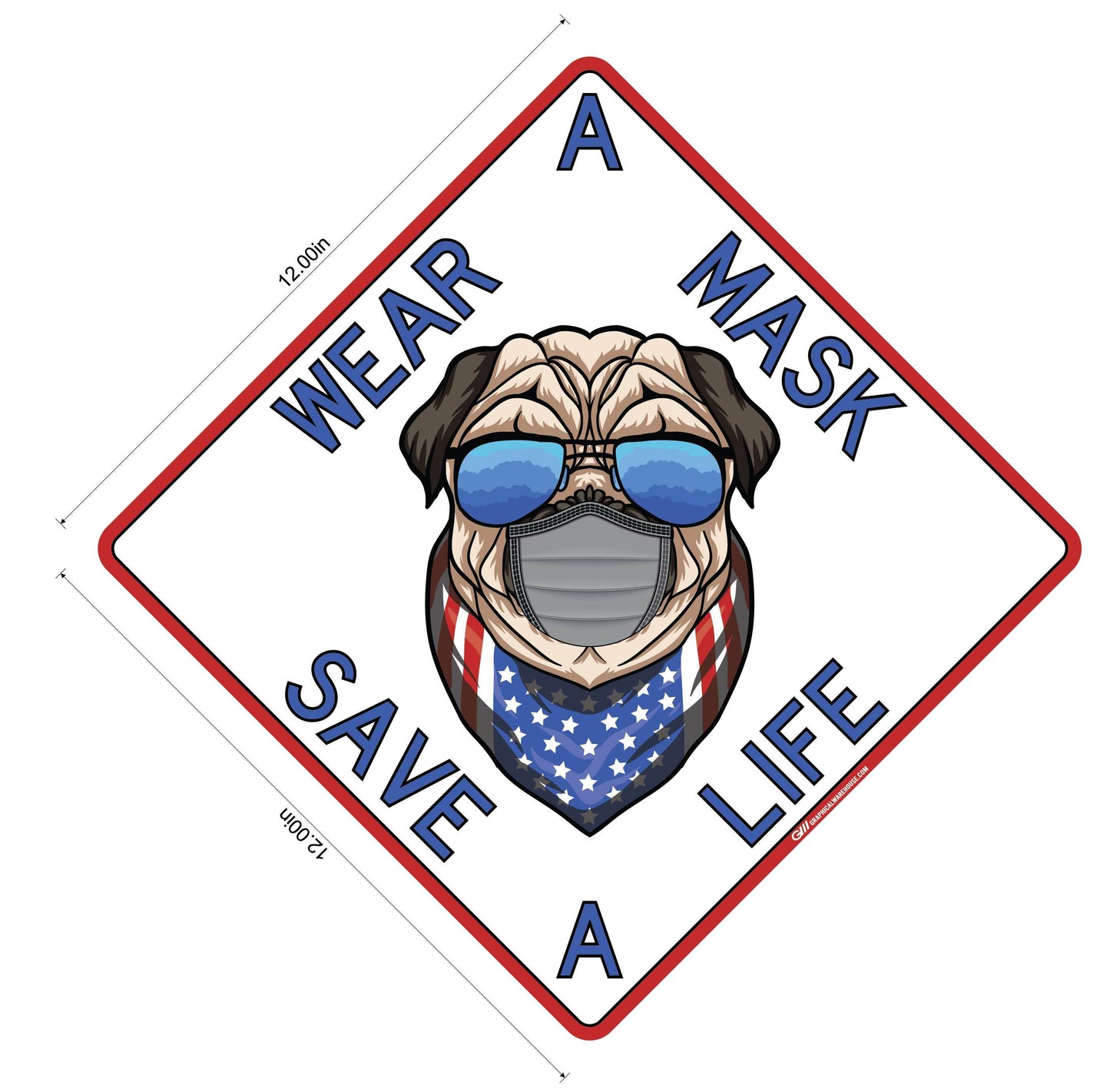 "Wear A Mask, Save A Life" Cat, Dog- Adhesive Durable Vinyl Decal- Various Sizes/Designs Available