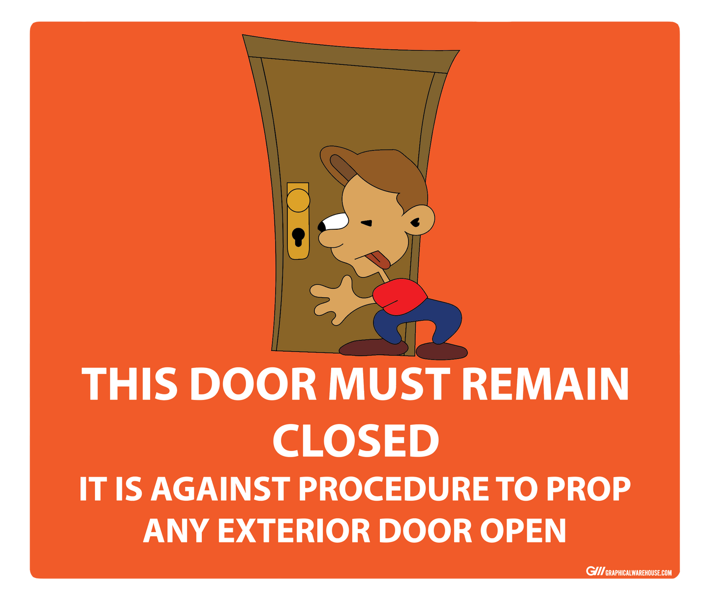 "Door Must Remain Closed" Adhesive Durable Vinyl Decal- Various Sizes/Colors Available