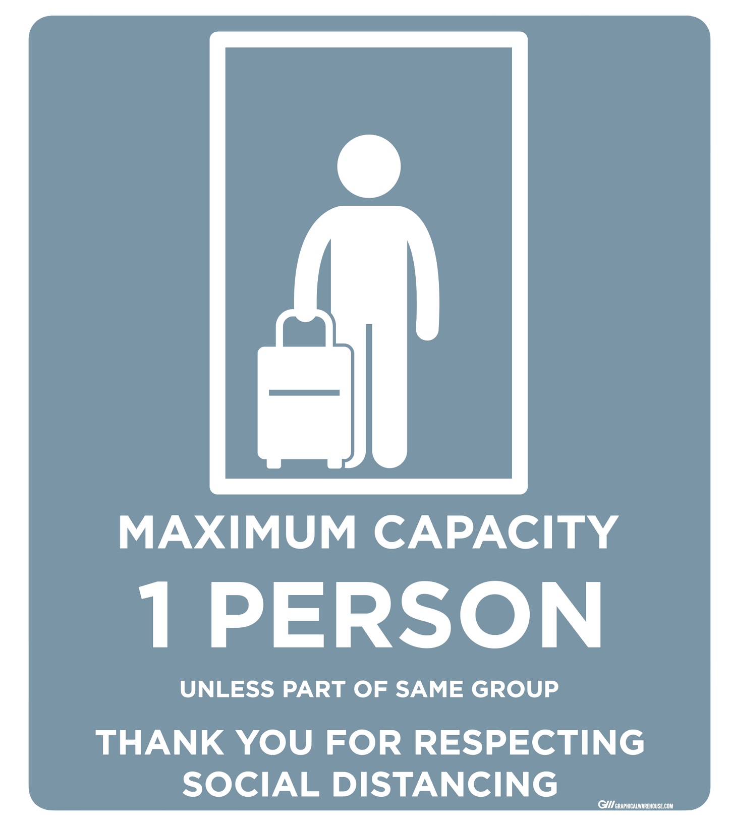 "Elevator Capacity One" Adhesive Durable Vinyl Decal- Various Sizes/Colors Available