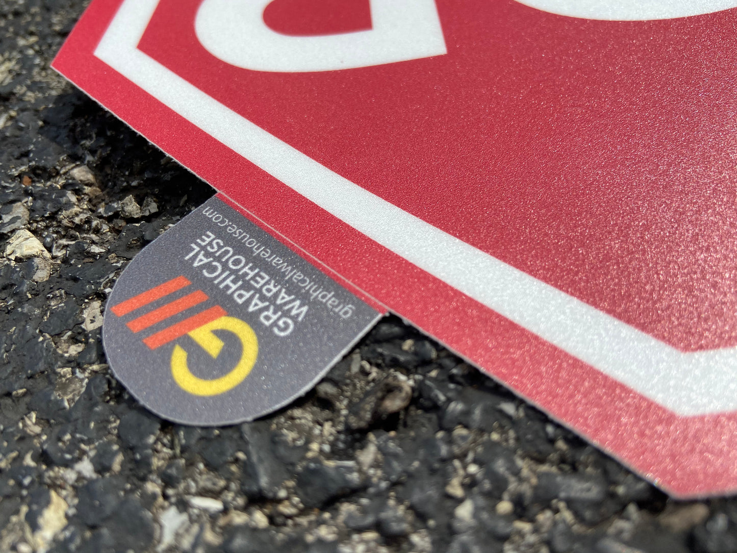 Stop Sign "Safety Glasses Required Beyond This Point" Durable Matte Laminated Vinyl Floor Sign- Various Sizes Available