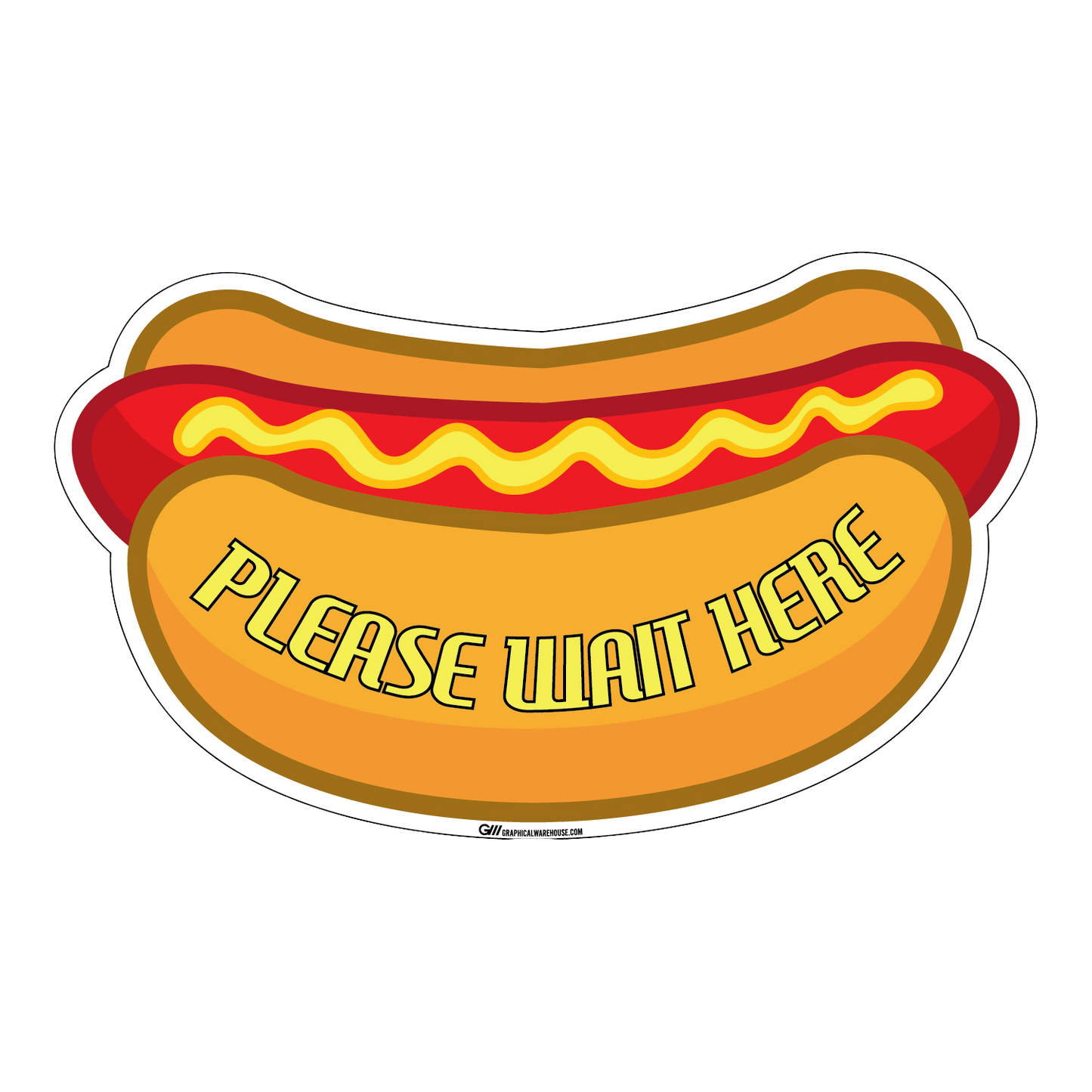Food Themed Social Distancing Floor Place Marker- Durable Matte Laminated Vinyl Floor Sign, Pack of 10- Various Styles Available