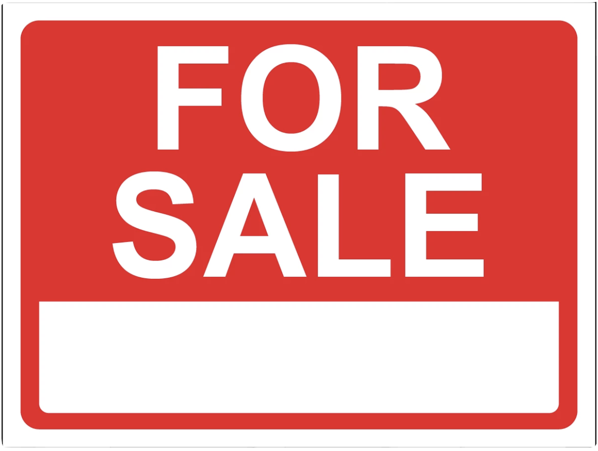 "For Sale" Reflective Polystyrene Sign