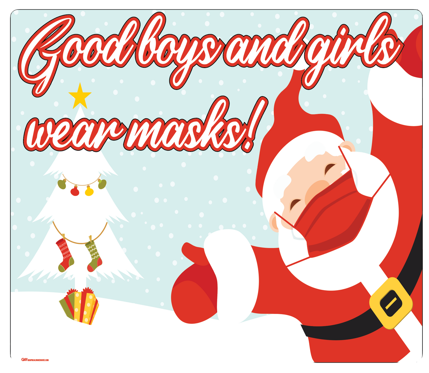 "Good Boys and Girls Wear Masks" Adhesive Durable Vinyl Decal- Various Sizes Available